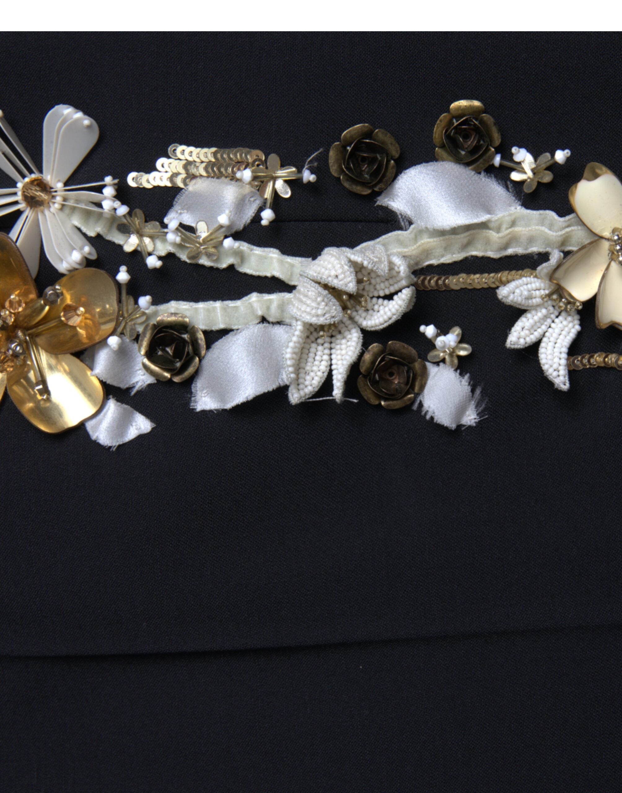 Dolce &amp; Gabbana – Elegante, hoch taillierte, konische Hose mit Blumenmuster