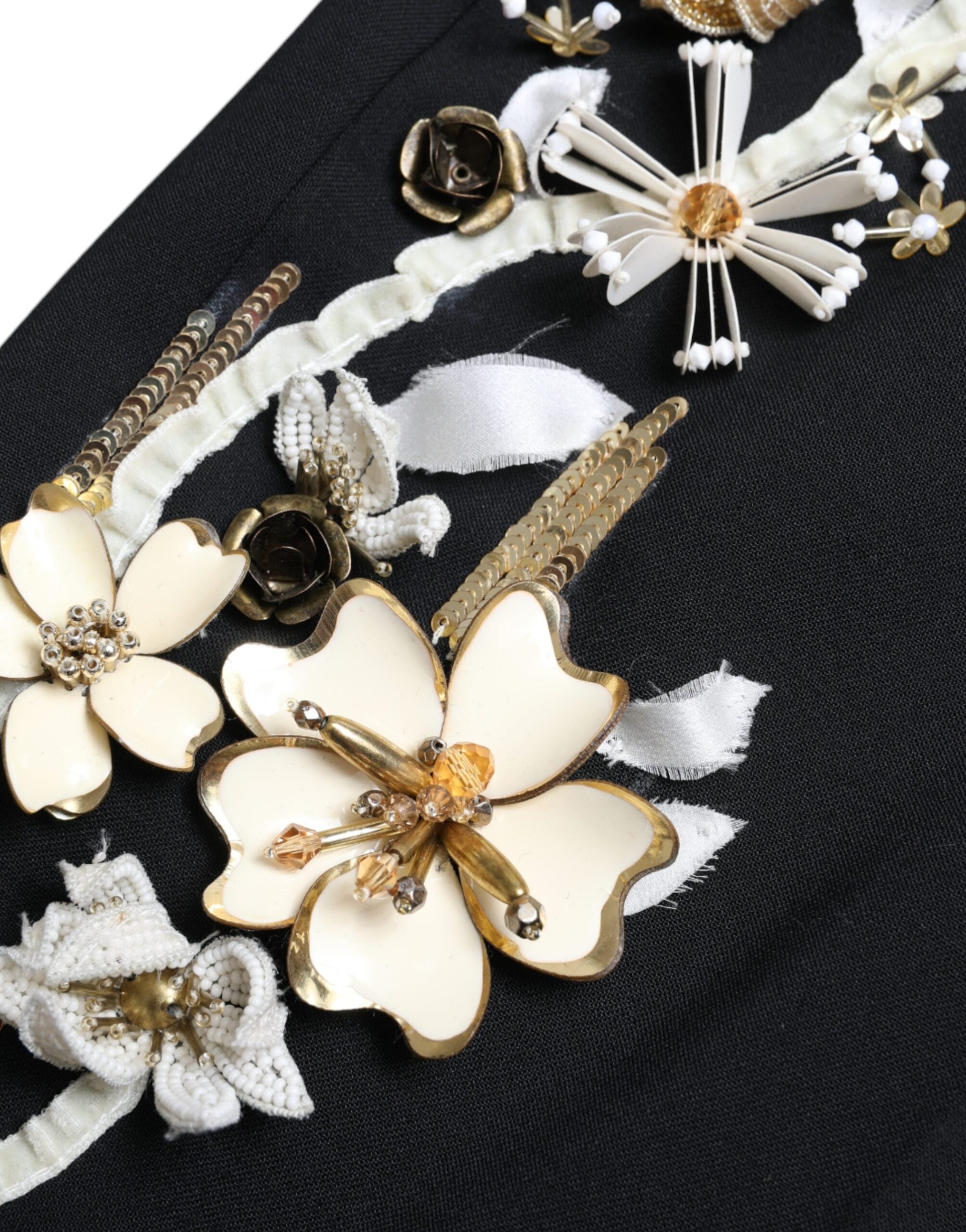 Dolce &amp; Gabbana – Elegante, hoch taillierte, konische Hose mit Blumenmuster