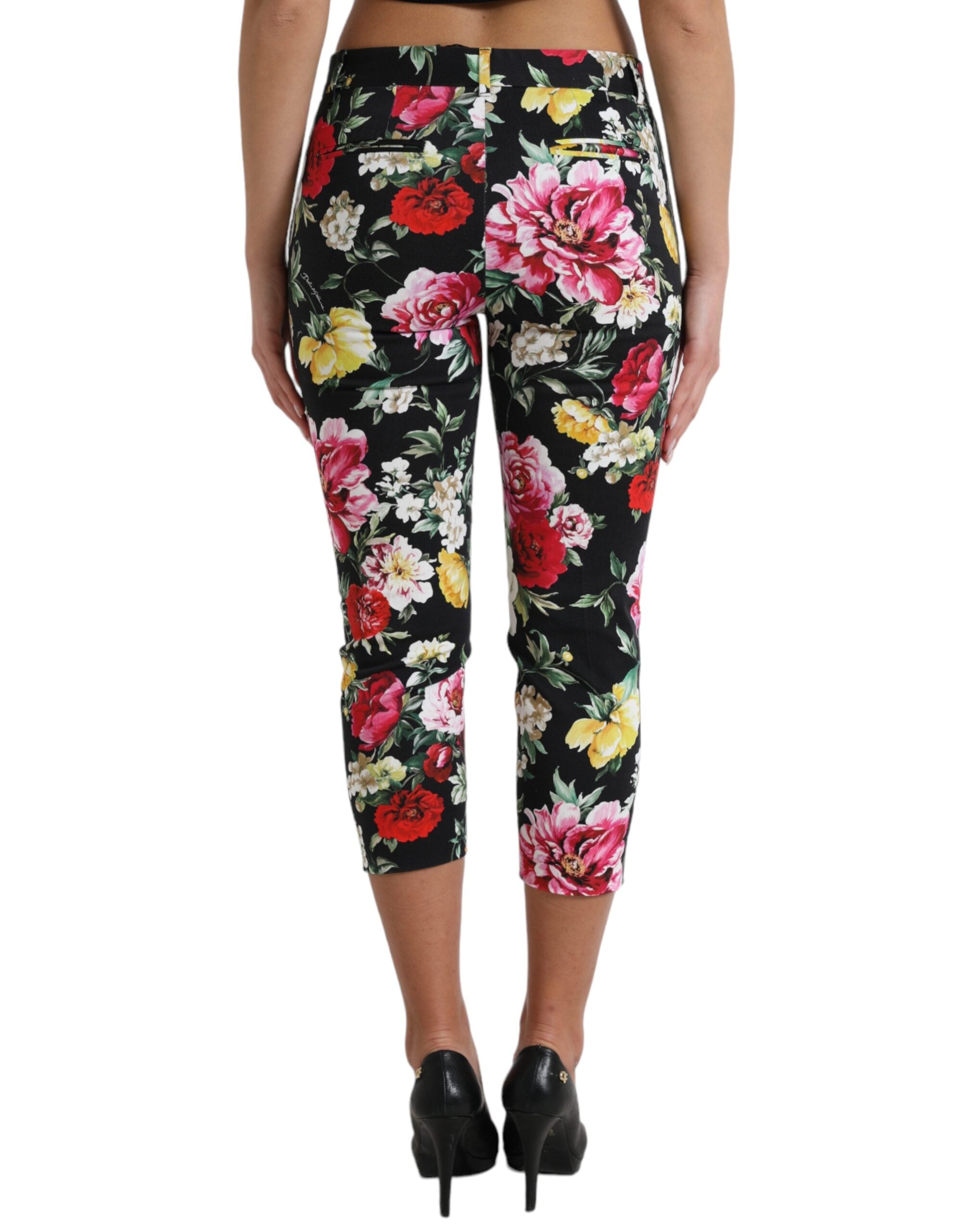 Dolce &amp; Gabbana – Elegante, mittelhohe, kurze Hose mit Blumenmuster