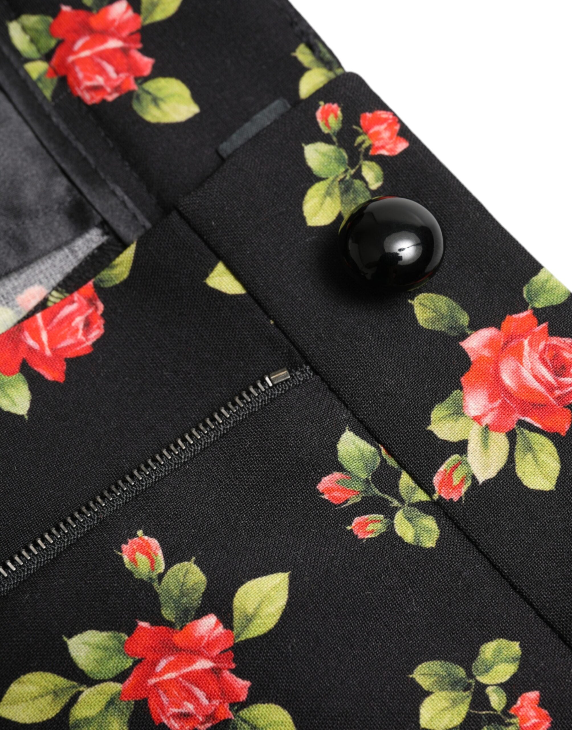 Dolce &amp; Gabbana Elegante hoch taillierte, florale Tapered-Hose