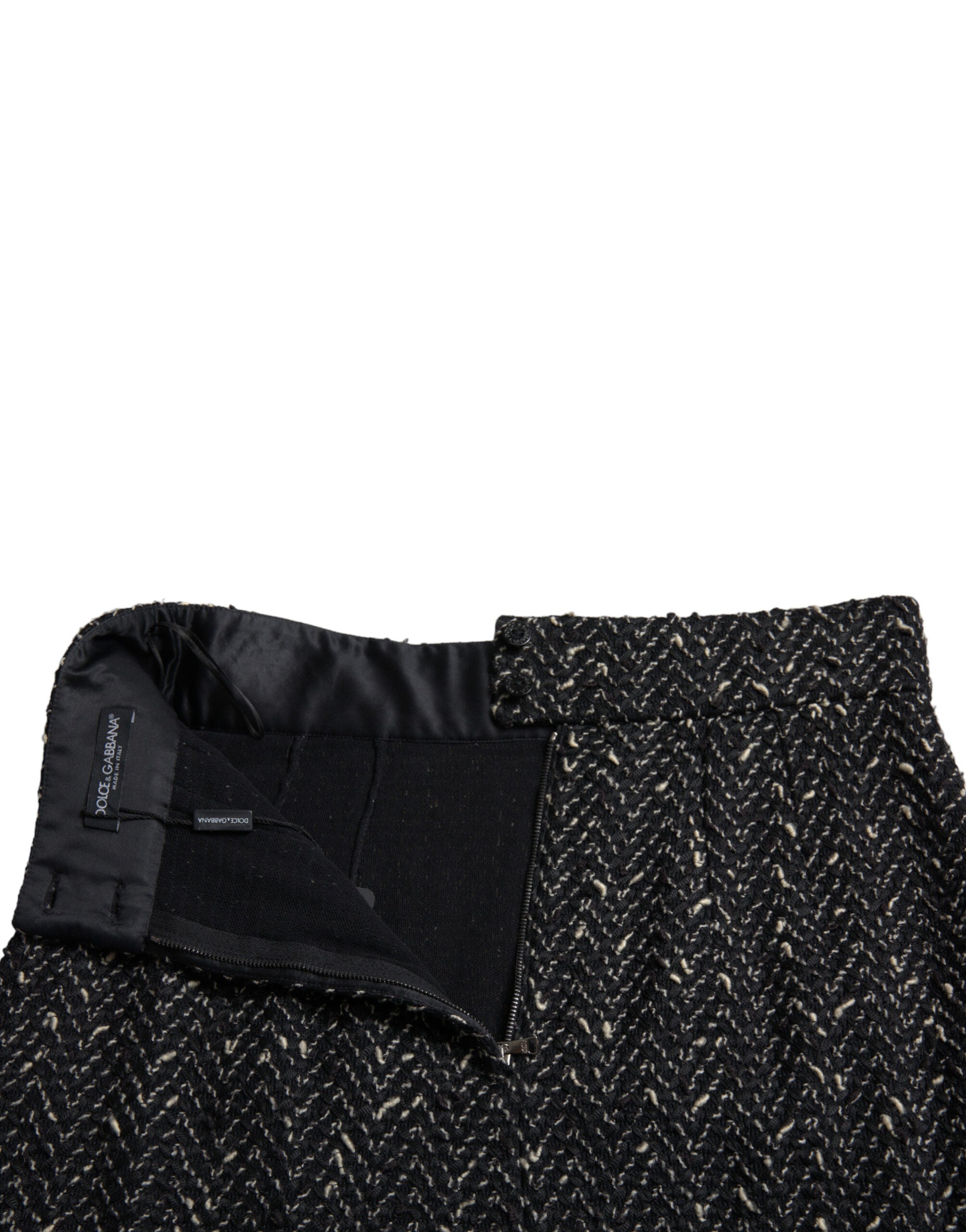 Dolce &amp; Gabbana Fustă mini elegantă din tweed cu talie înaltă