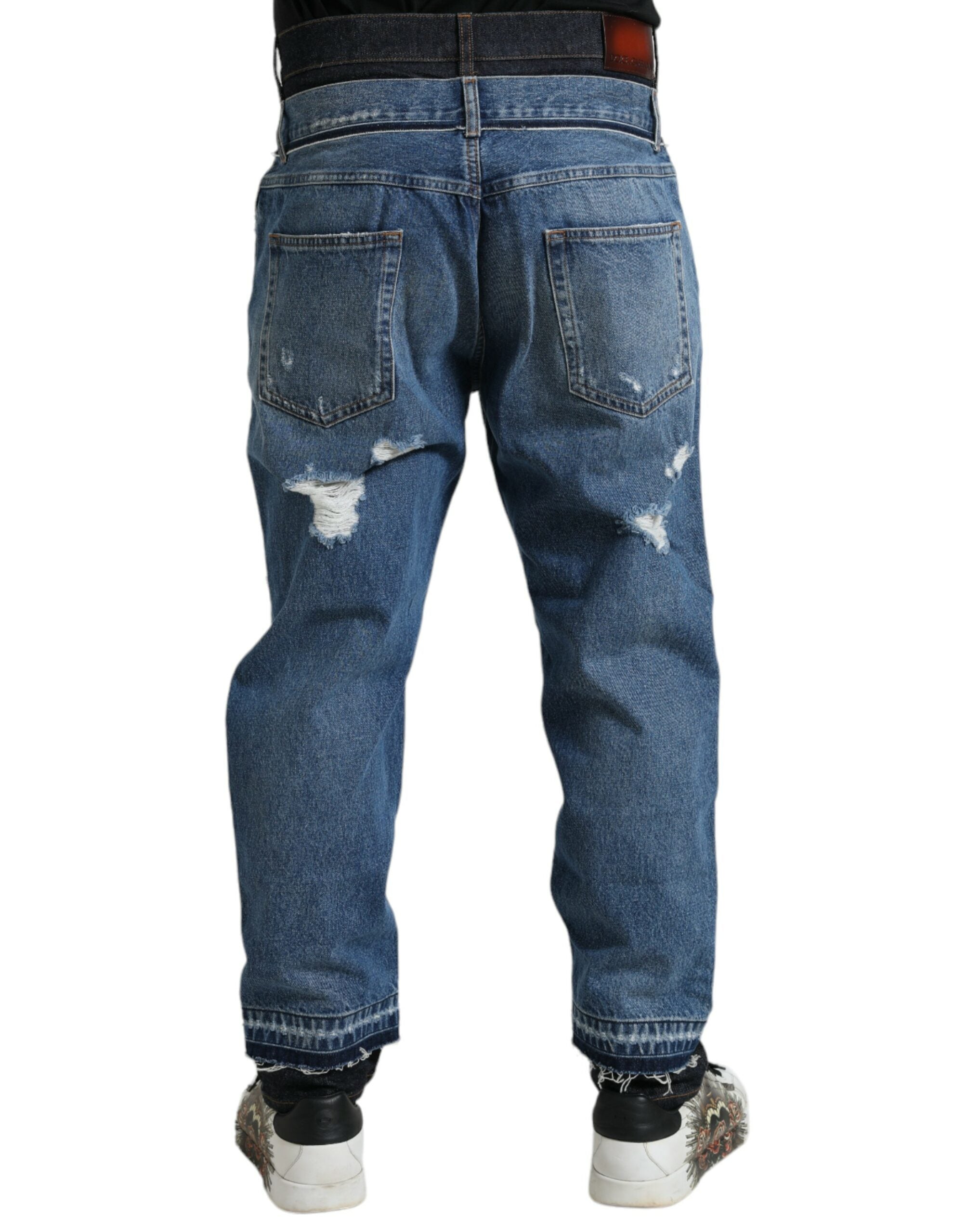 Dolce &amp; Gabbana – Schicke, zerfetzte Skinny-Jeans aus Denim