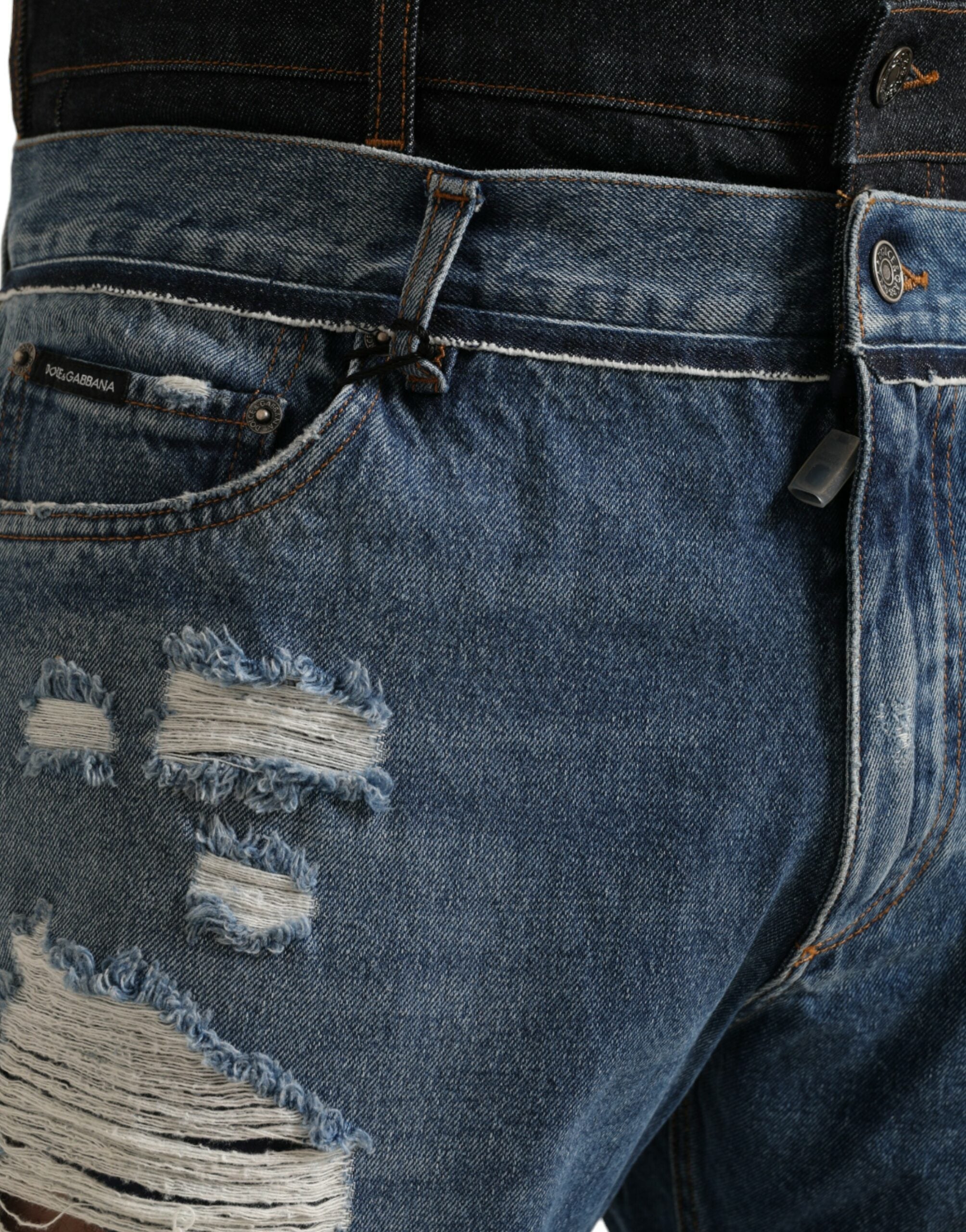 Dolce &amp; Gabbana – Schicke, zerfetzte Skinny-Jeans aus Denim