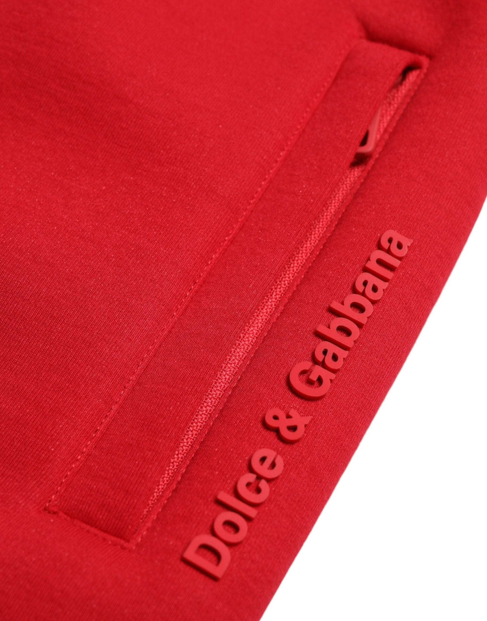 Dolce &amp; Gabbana – Jogginghose aus Baumwollmischung in Knisterrot