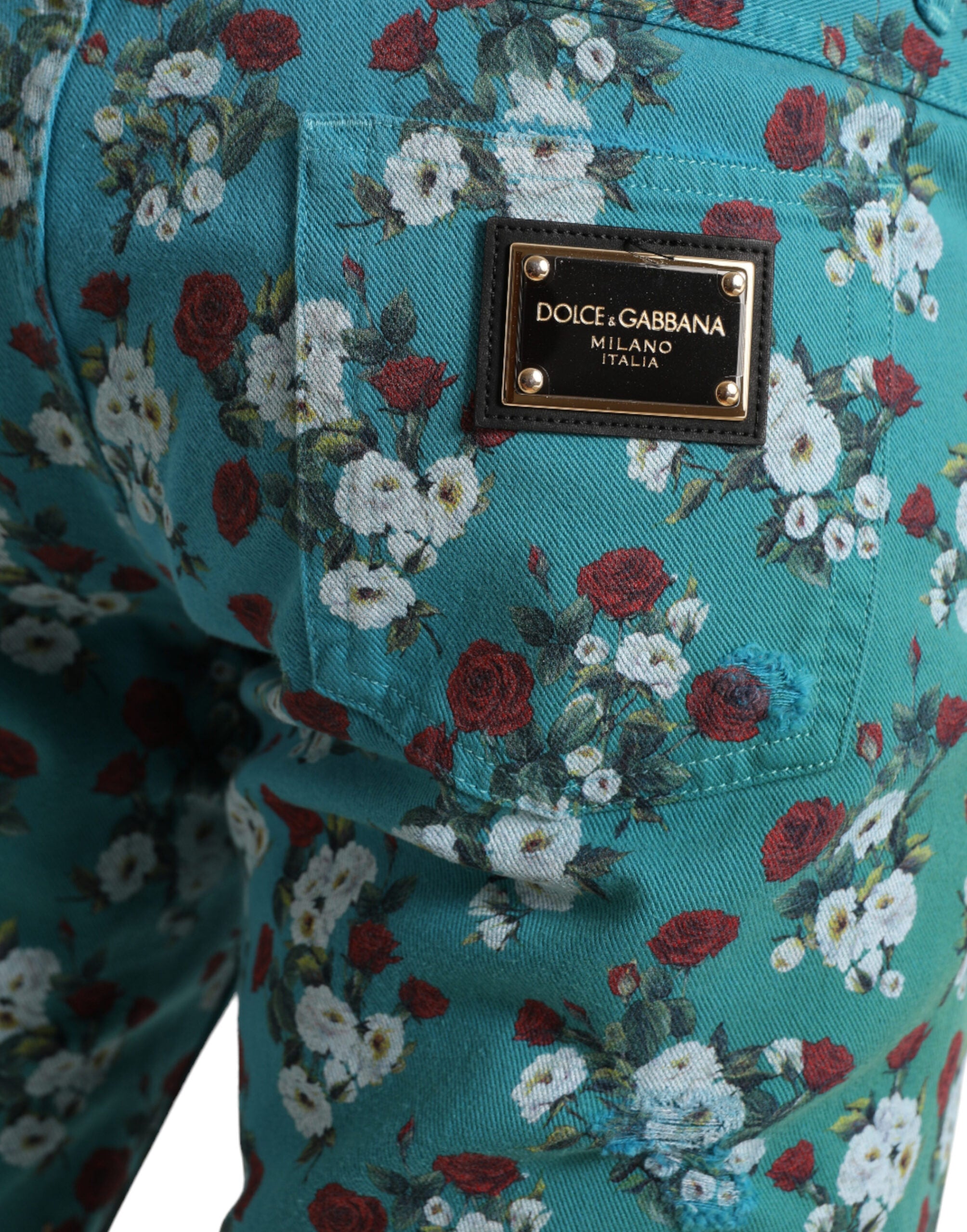 Dolce &amp; Gabbana Schicke Skinny-Jeans mit Blumenmuster