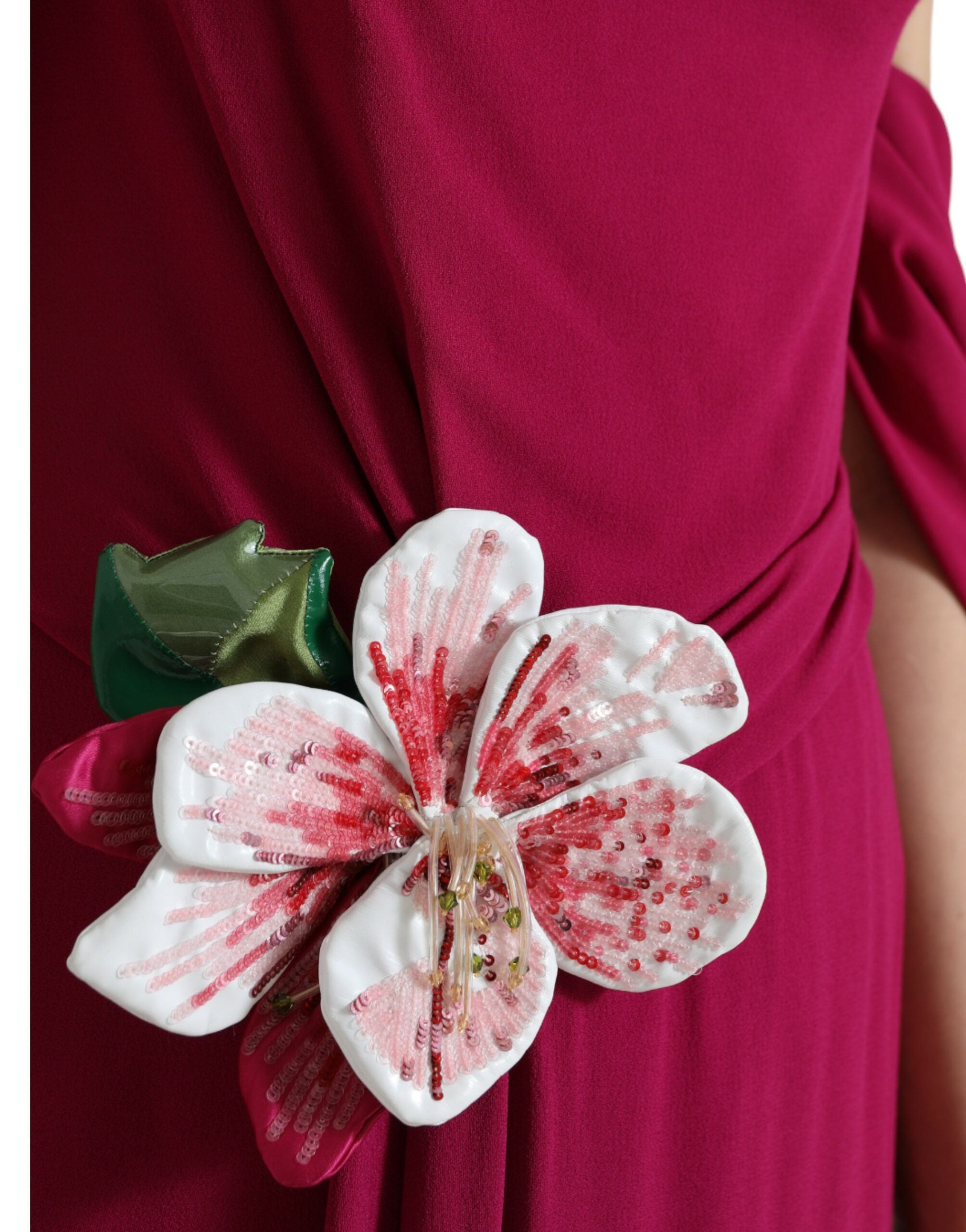 Rochie midi elegantă din mătase violet Dolce &amp; Gabbana