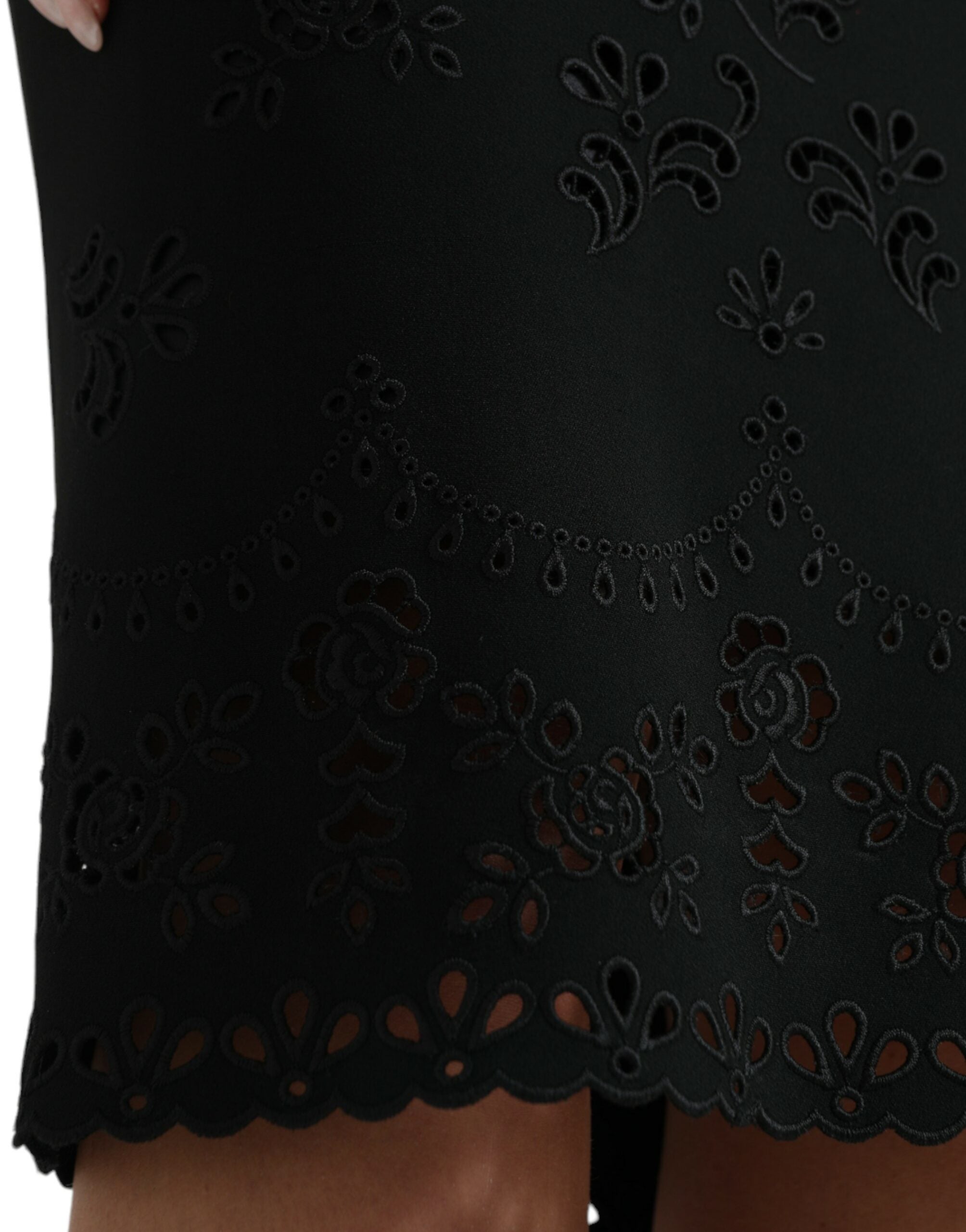Rochie midi mulată cu imprimeu floral Dolce &amp; Gabbana neagră