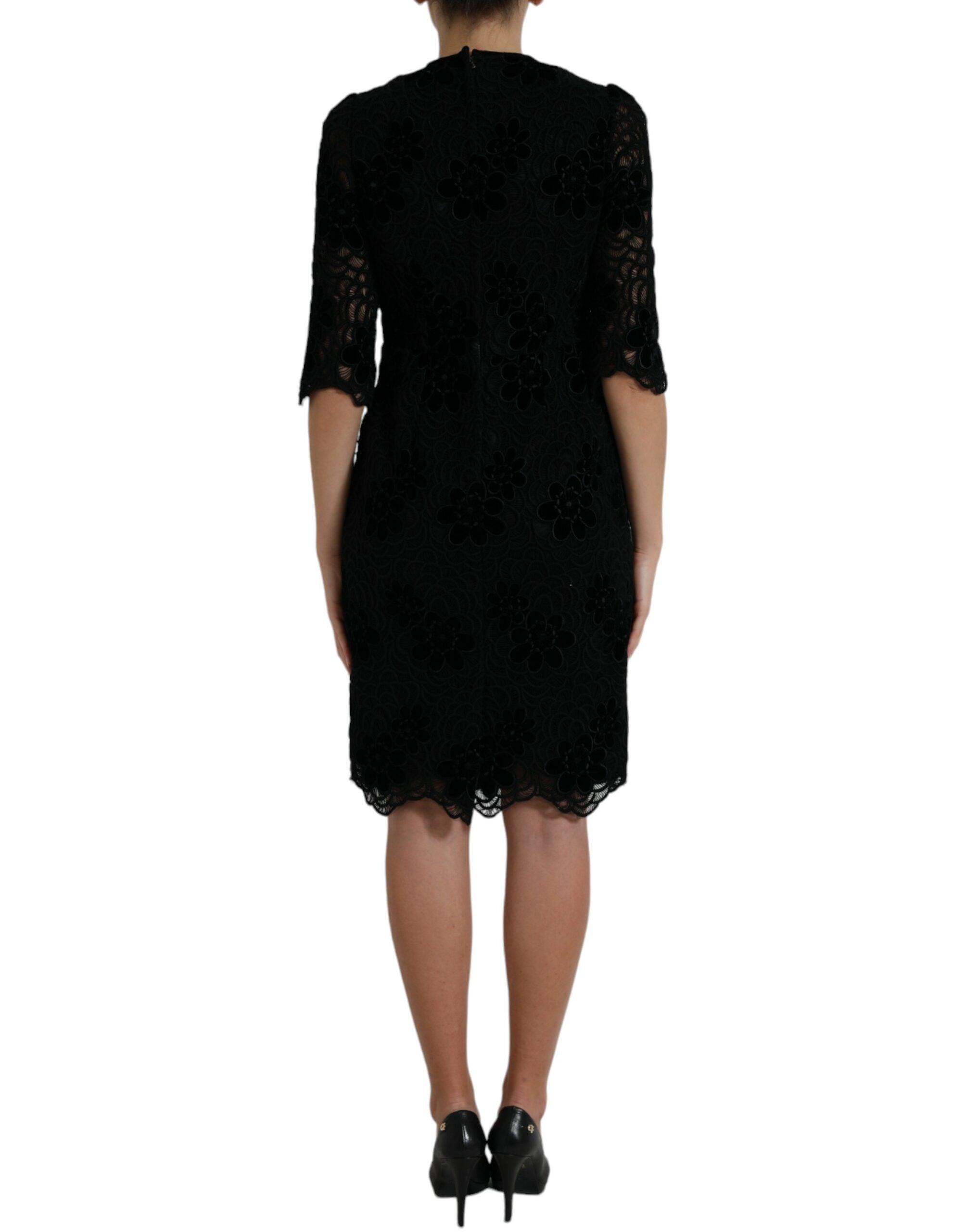Rochie elegantă Dolce &amp; Gabbana cu imprimeu floral și dantelă