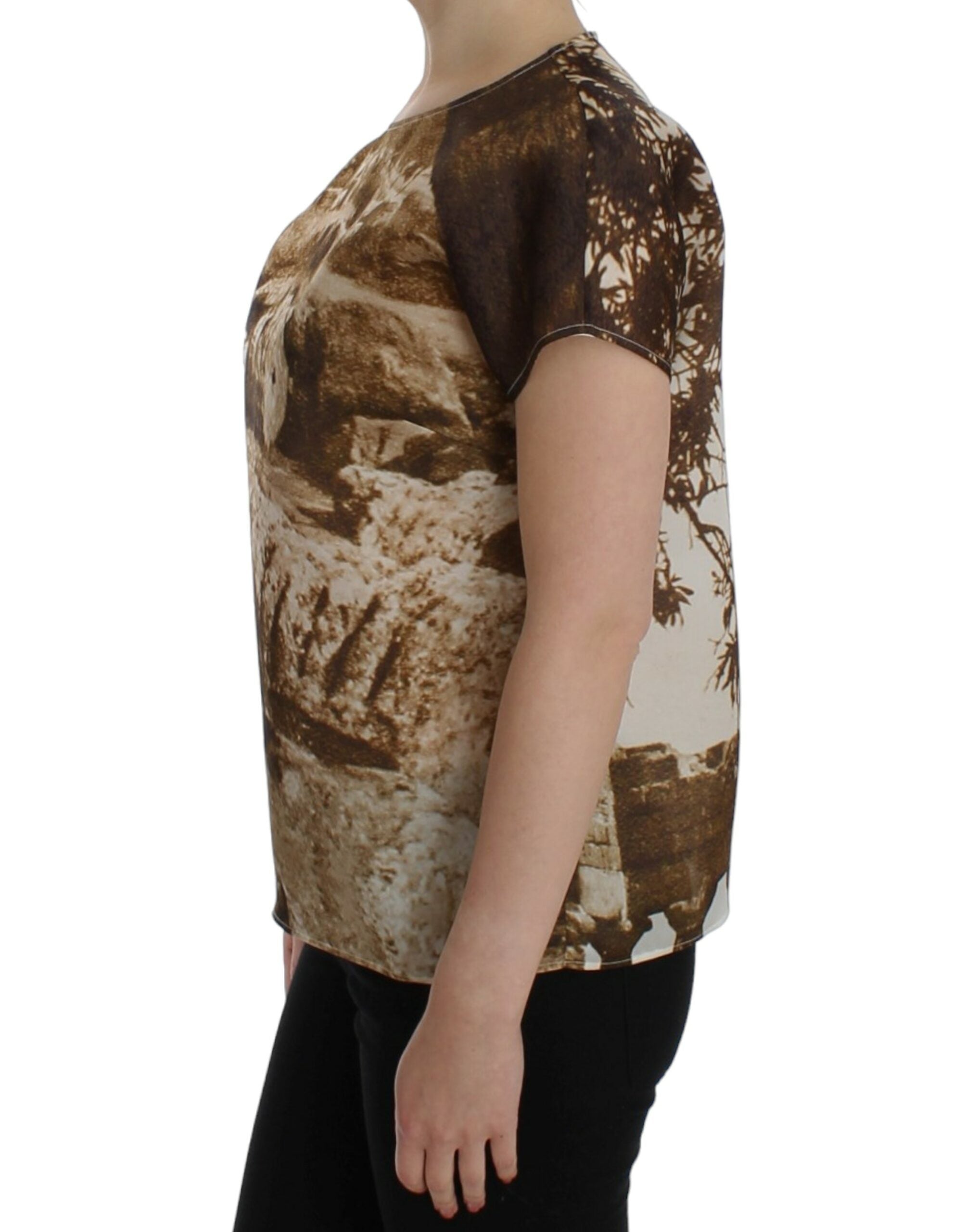 Dolce &amp; Gabbana Seidenbluse mit „Enchanted Sicily Taormina“-Print