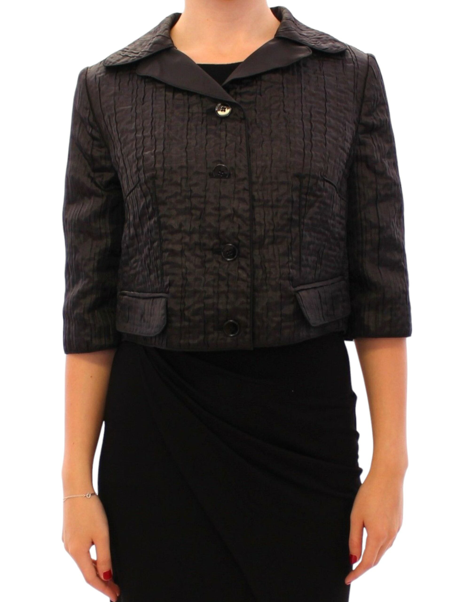 Dolce &amp; Gabbana Elegante schwarze Bolero-Jacke