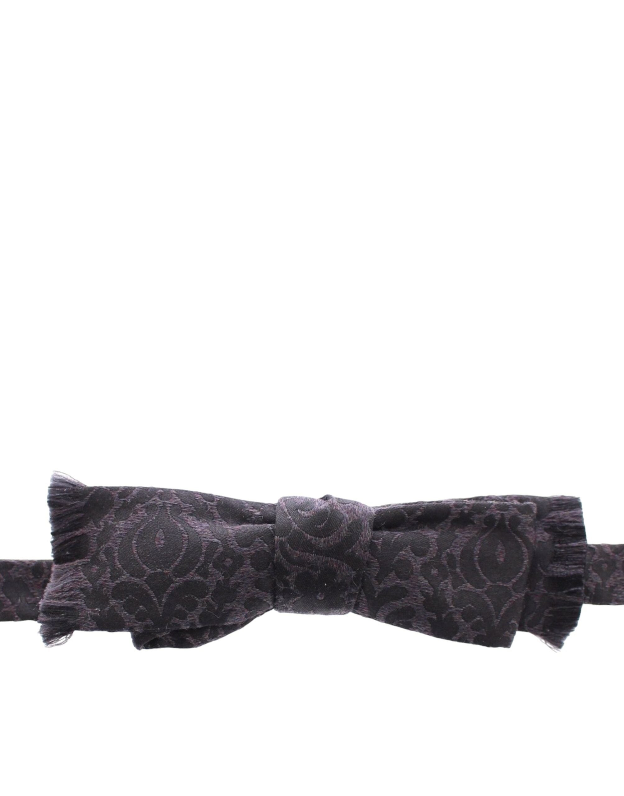 Dolce &amp; Gabbana – Elegante schwarze Fliege aus Seiden-Wollmischung mit Paisleymuster