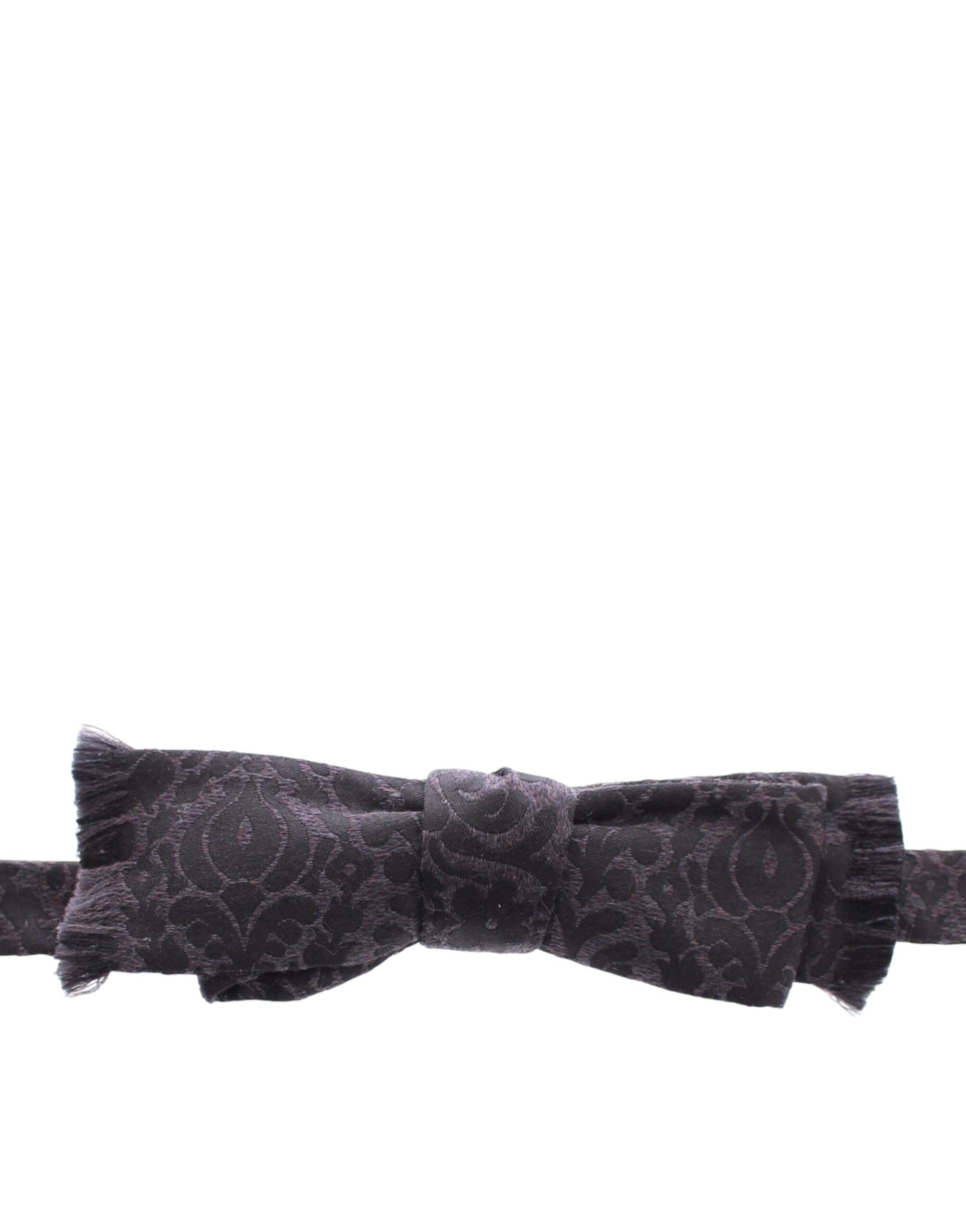 Dolce &amp; Gabbana – Elegante schwarze Fliege aus Seiden-Wollmischung mit Paisleymuster