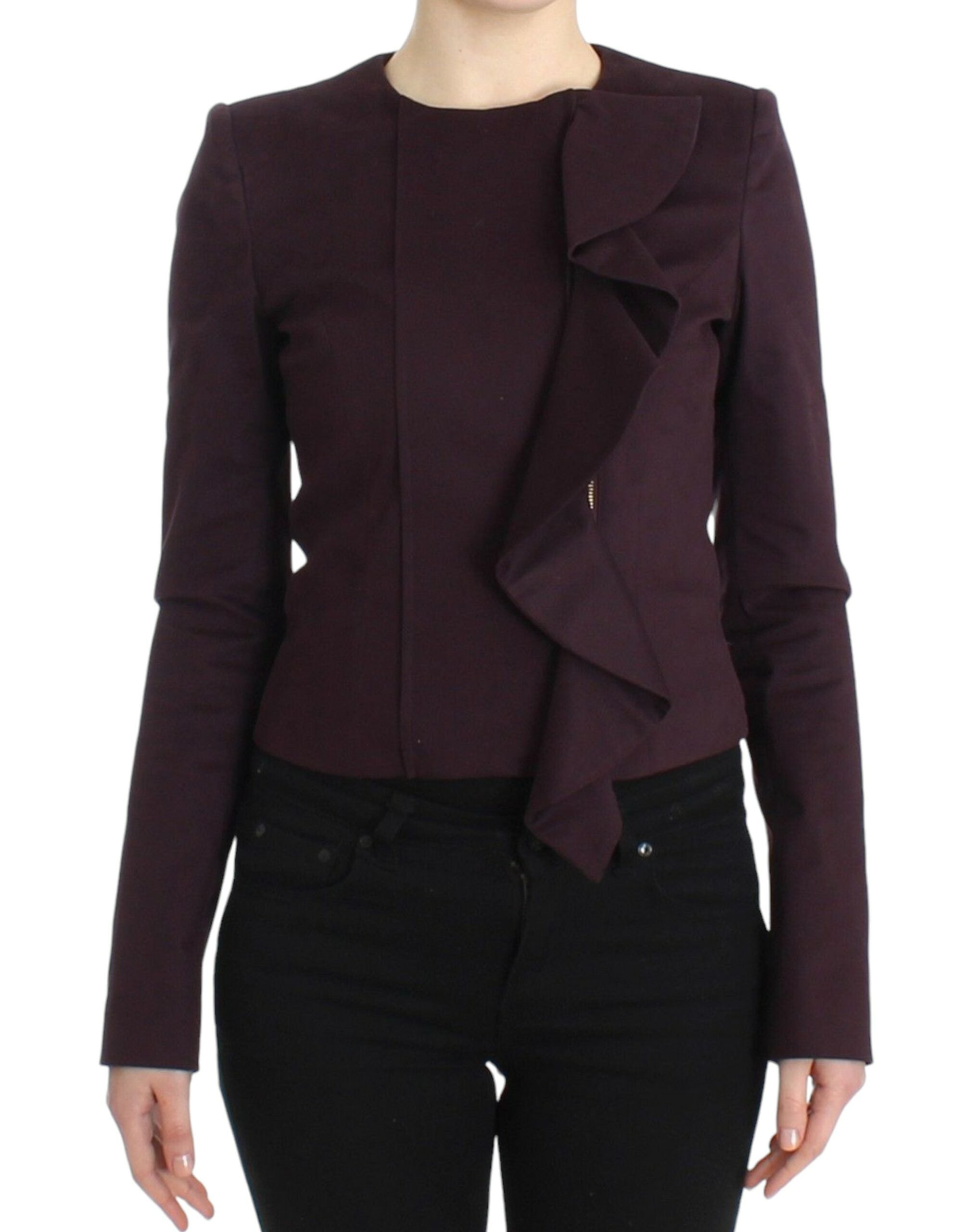 GF Ferre Eleganter Blazer aus violetter Baumwollmischung