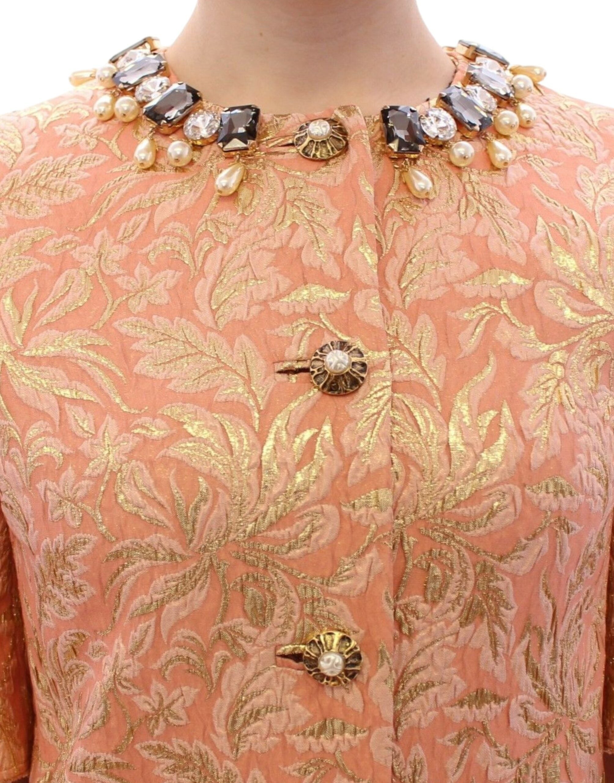 Dolce &amp; Gabbana – Exklusive Manteljacke aus Kristallbrokat