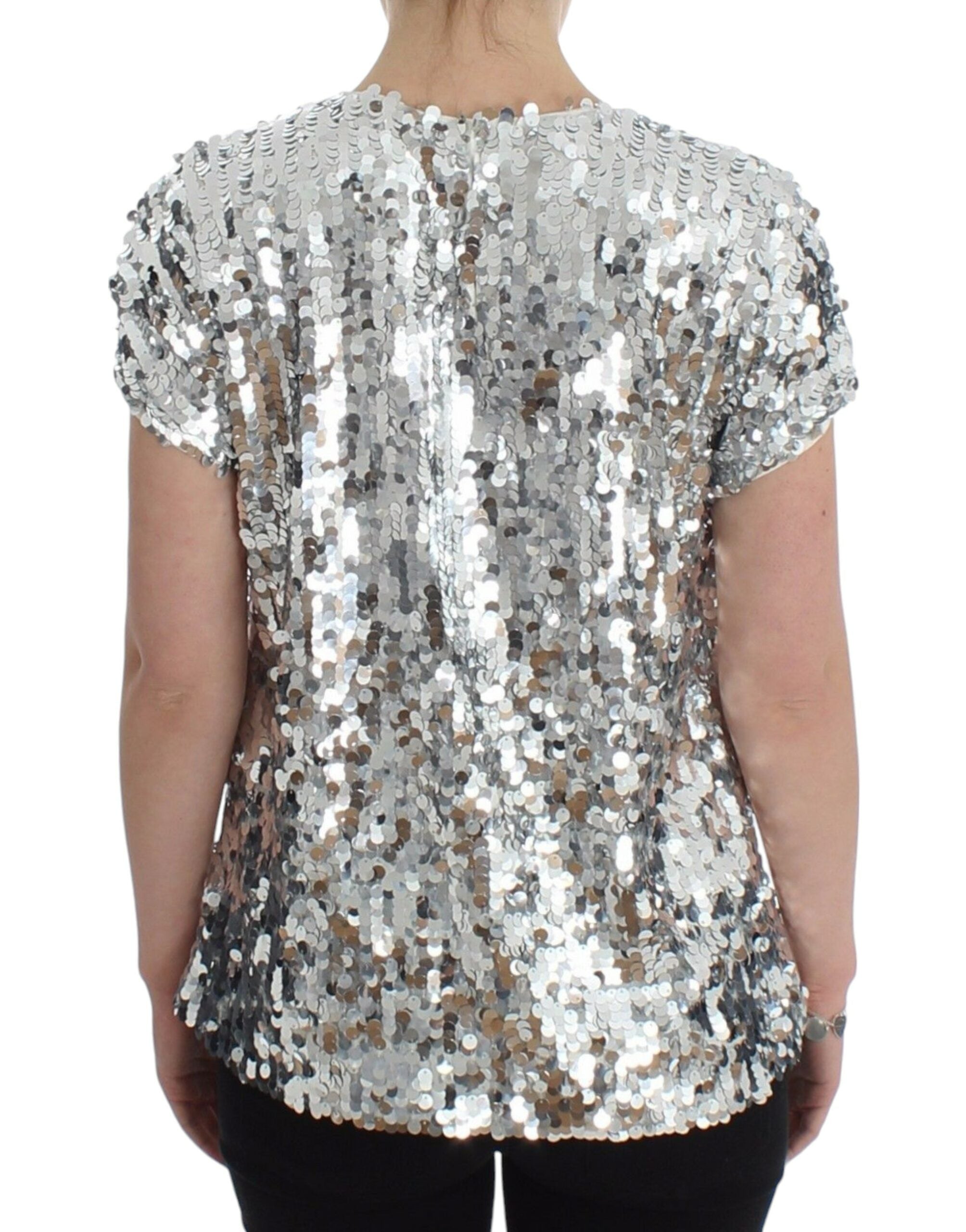 Dolce &amp; Gabbana Enchanted Sicily Abendbluse mit Pailletten