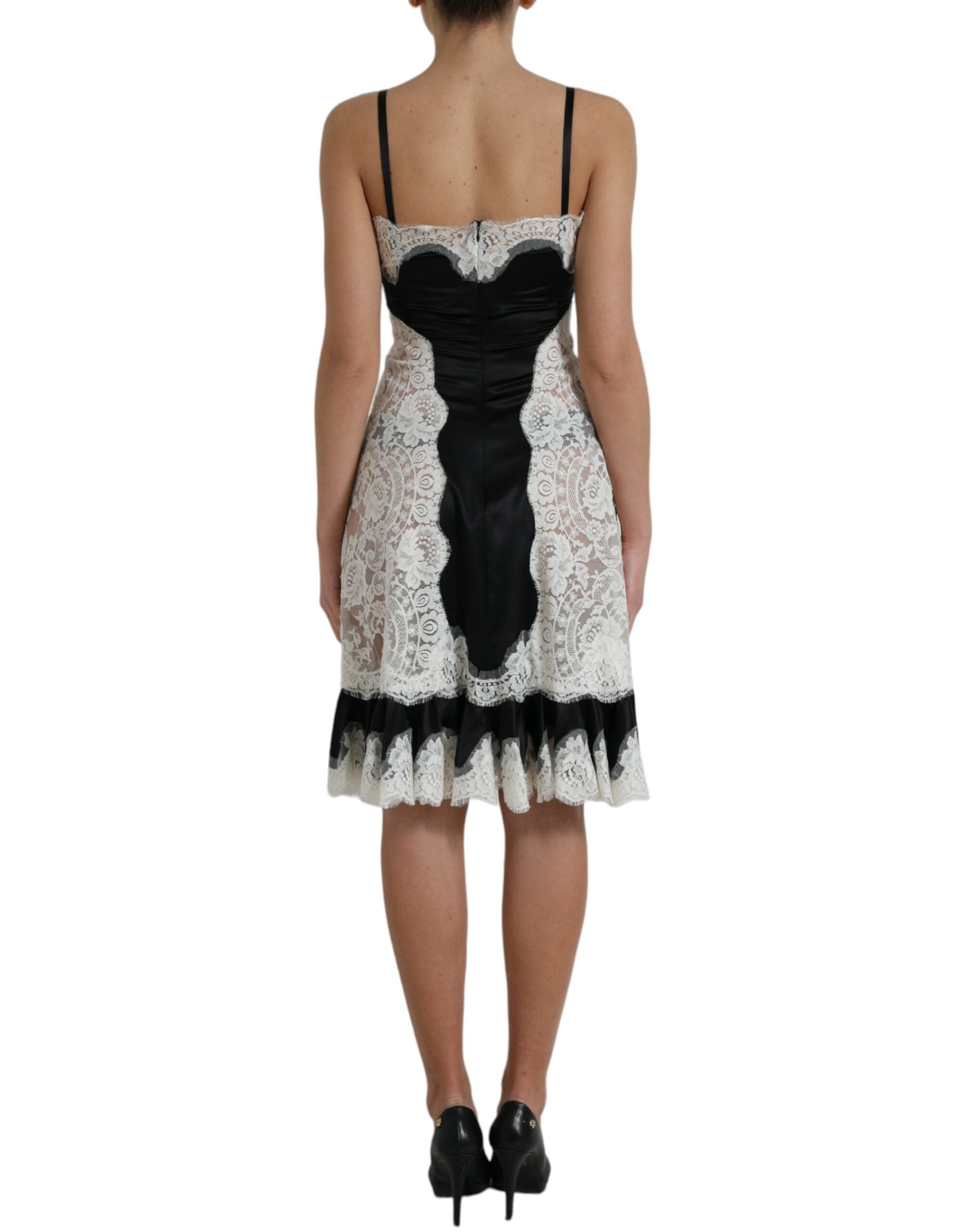 Rochie elegantă Dolce &amp; Gabbana din dantelă cu amestec de mătase
