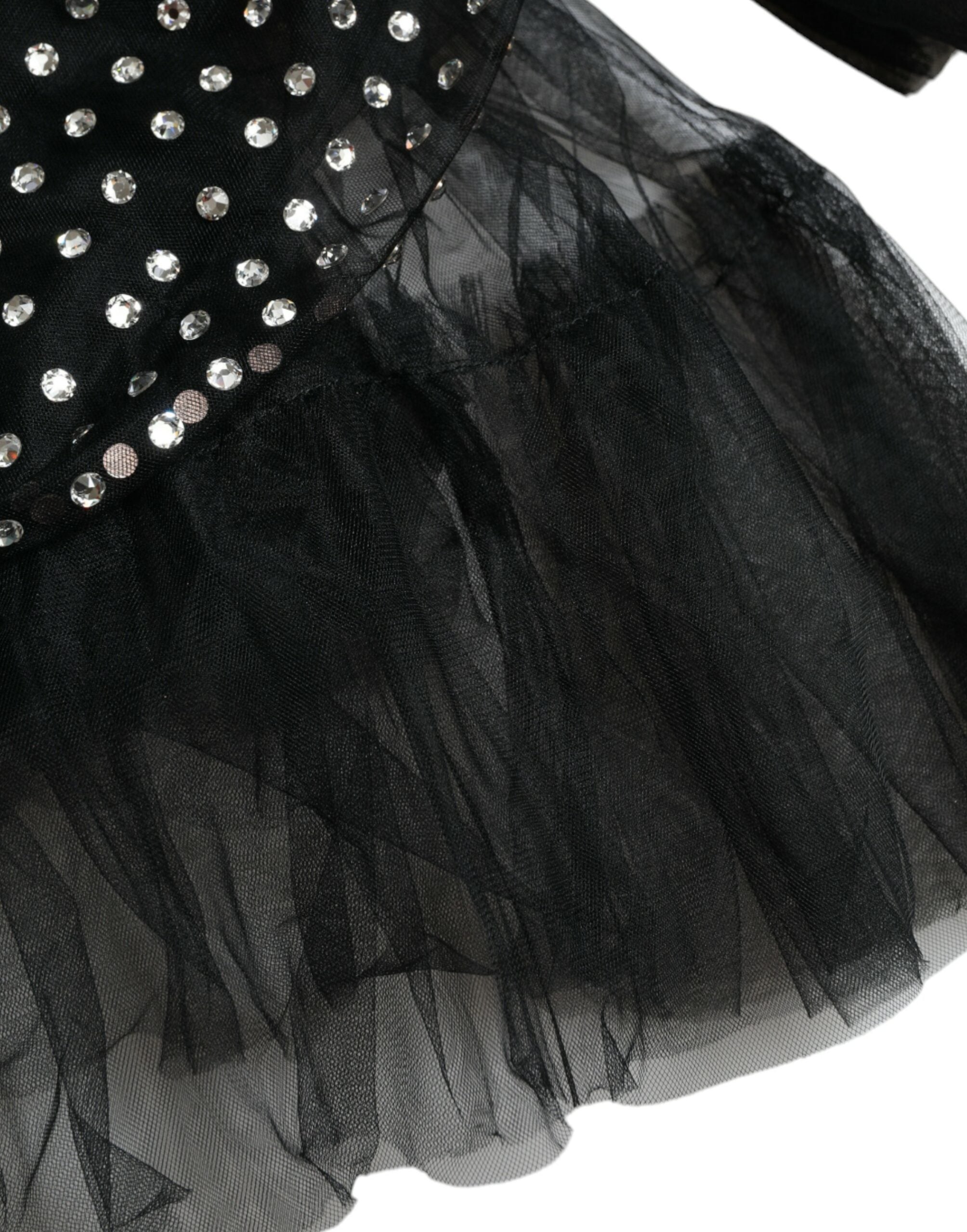 Rochie lungă neagră elegantă cu cristale Dolce &amp; Gabbana