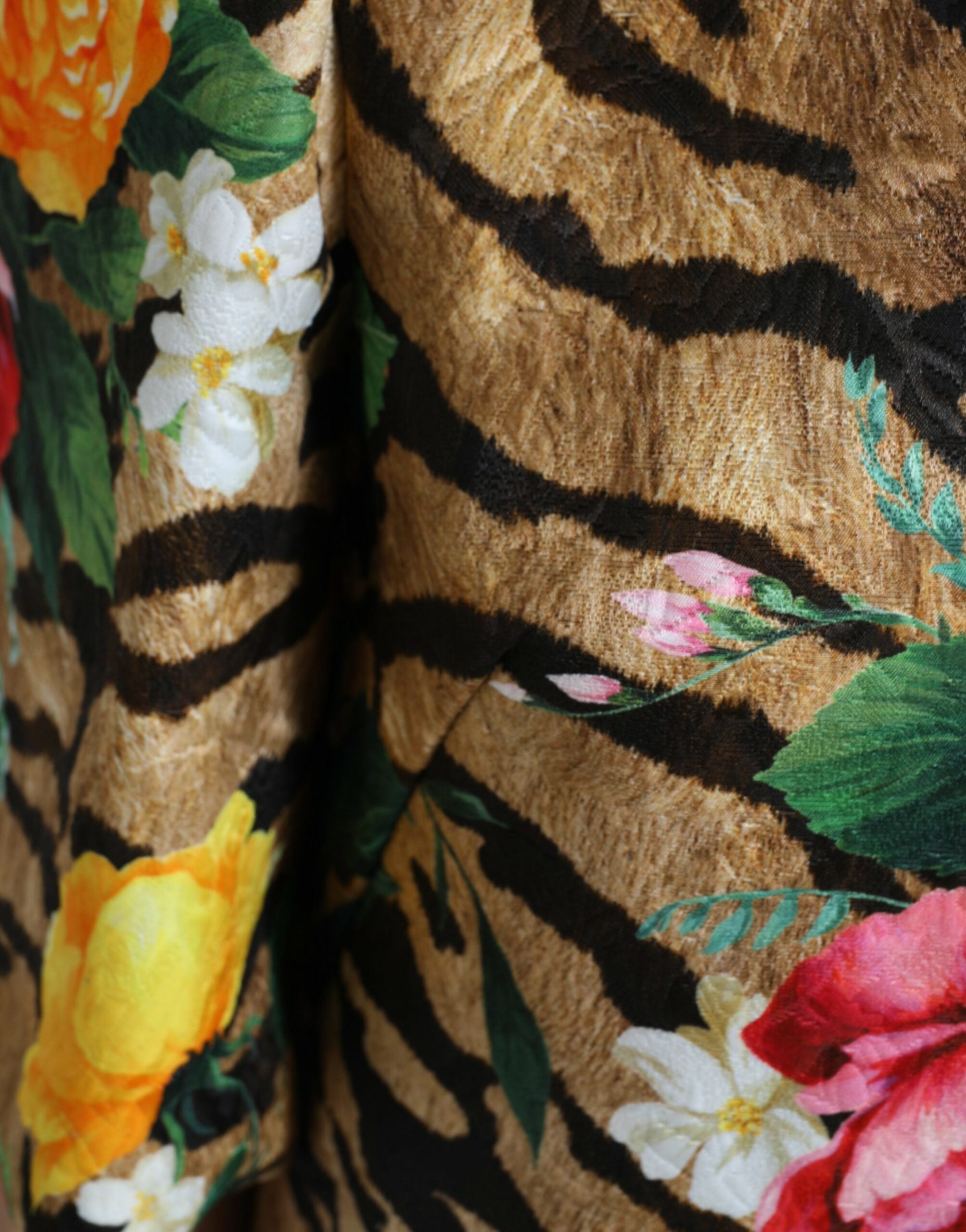 Rochie mini dreptă Dolce &amp; Gabbana cu imprimeu animal și floral