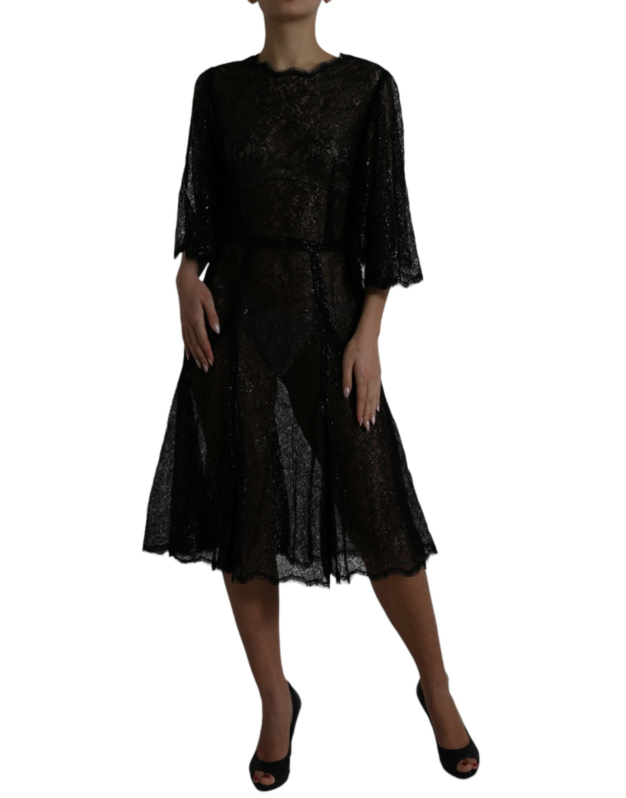 Rochie midi elegantă cu imprimeu floral Dolce &amp; Gabbana