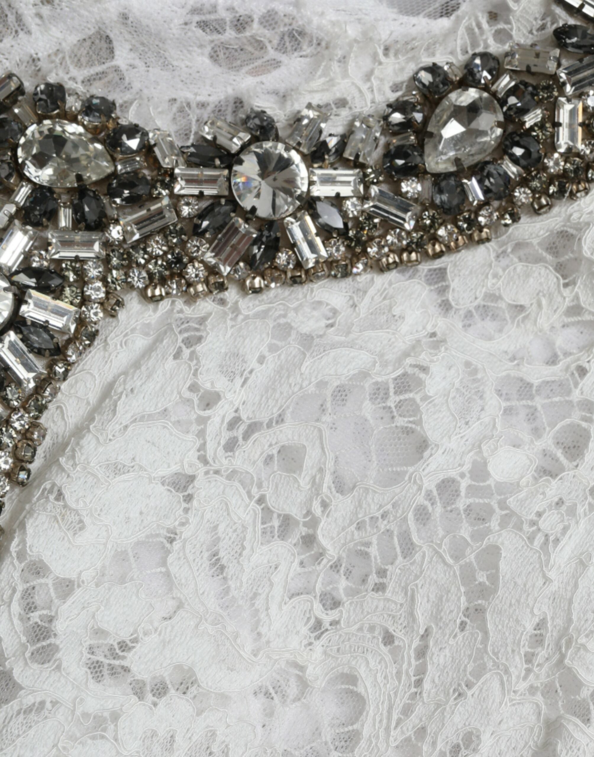 Rochie elegantă albă, dreptă, cu cristale, Dolce &amp; Gabbana