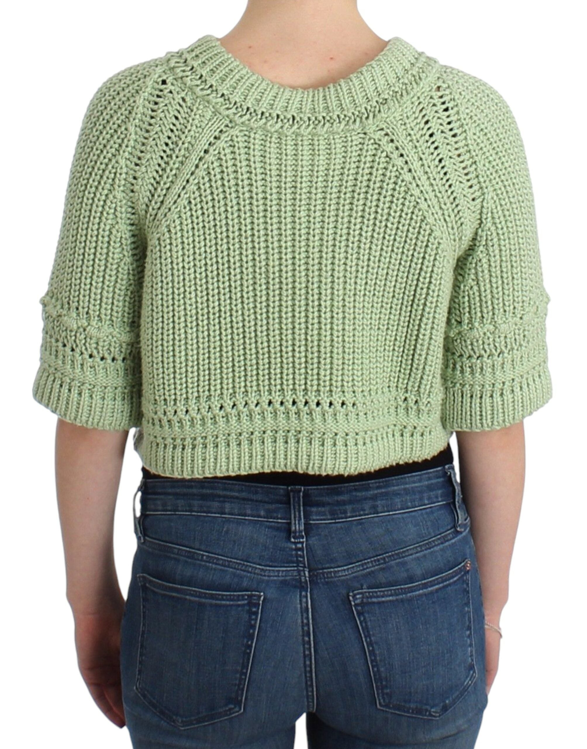 Ermanno Scervino Pulover Chic Verde din Bumbac
