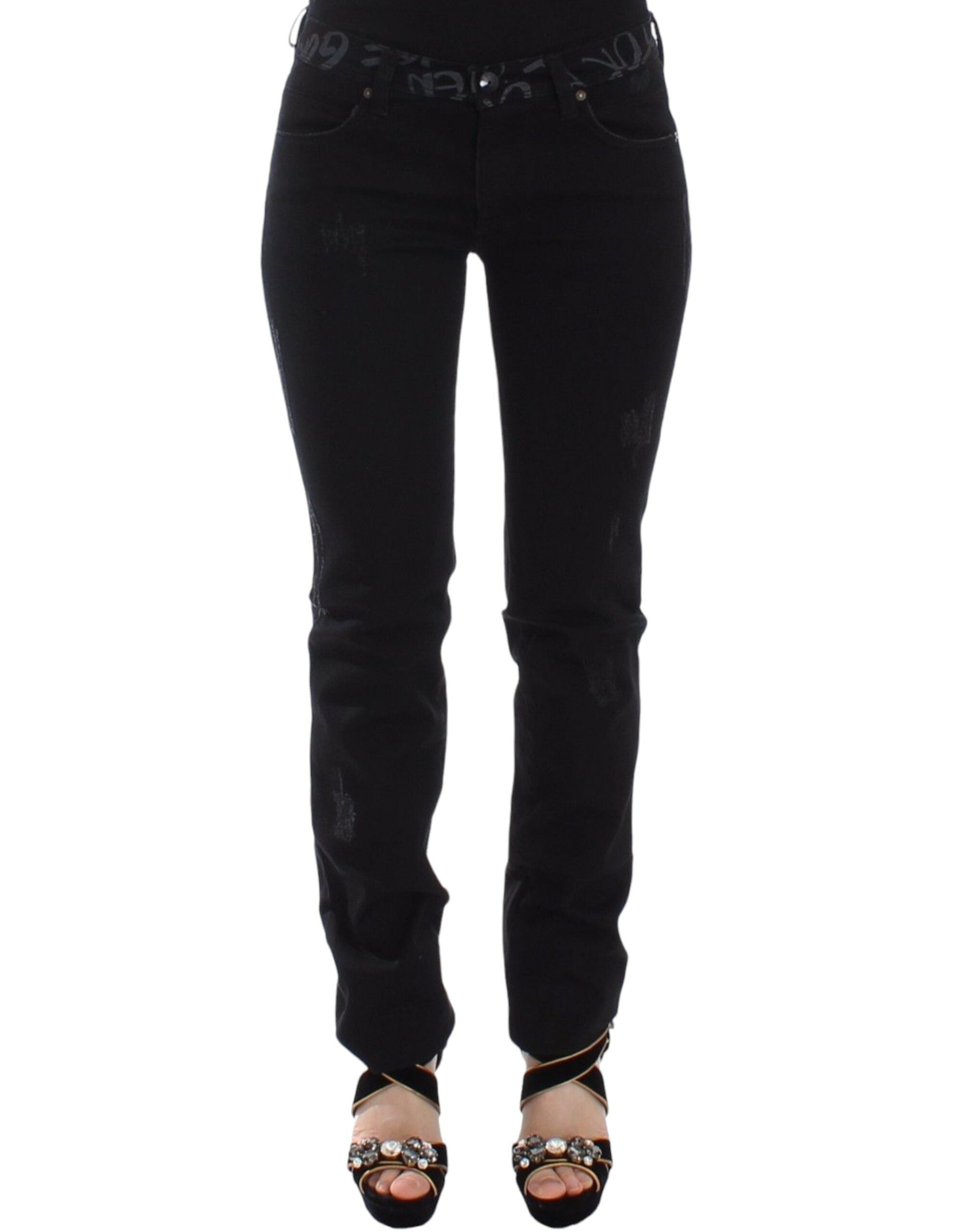 Blugi Ermanno Scervino Chic Skinny negri