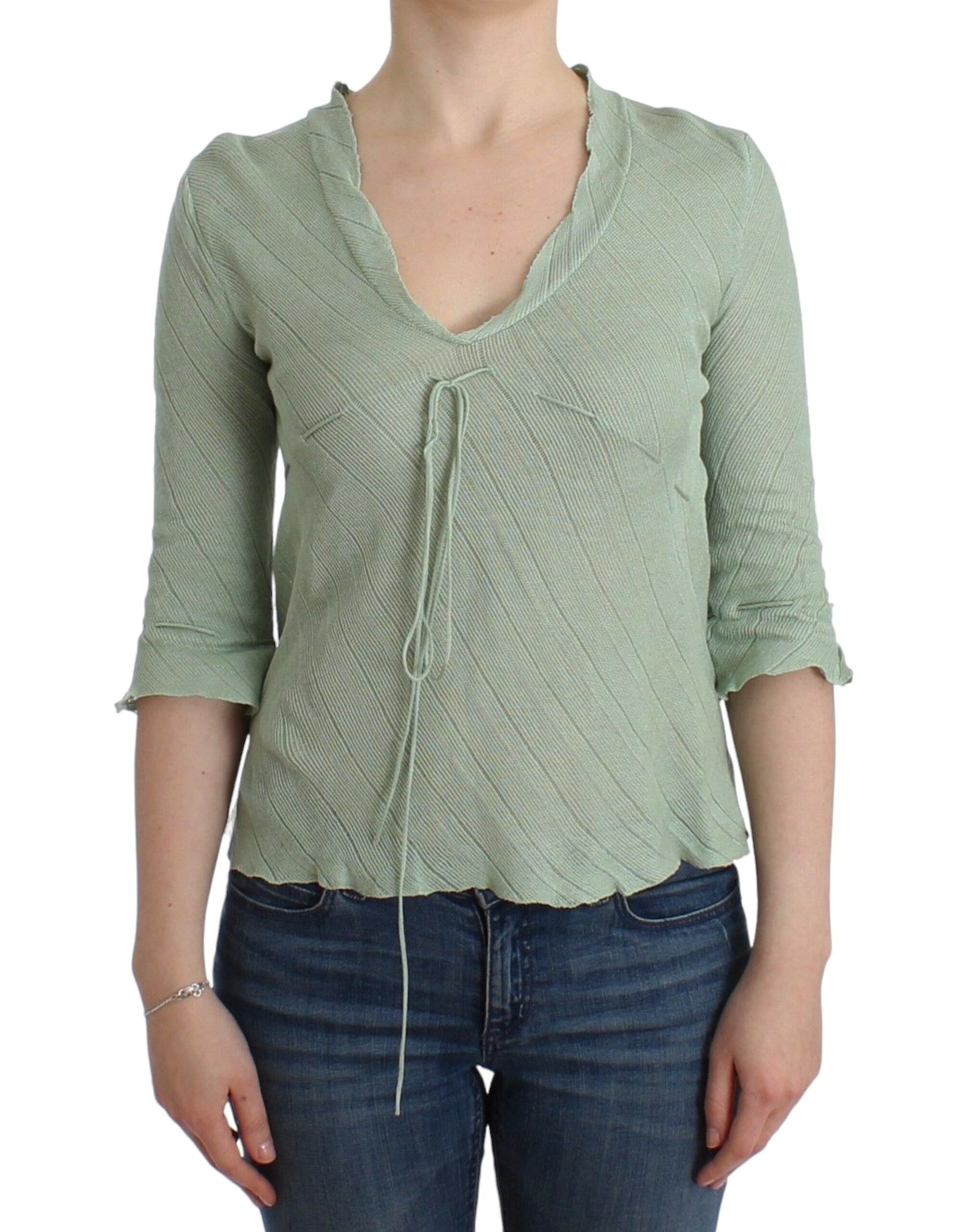 Ermanno Scervino Schickes grünes Stricktop – Ätherische Eleganz