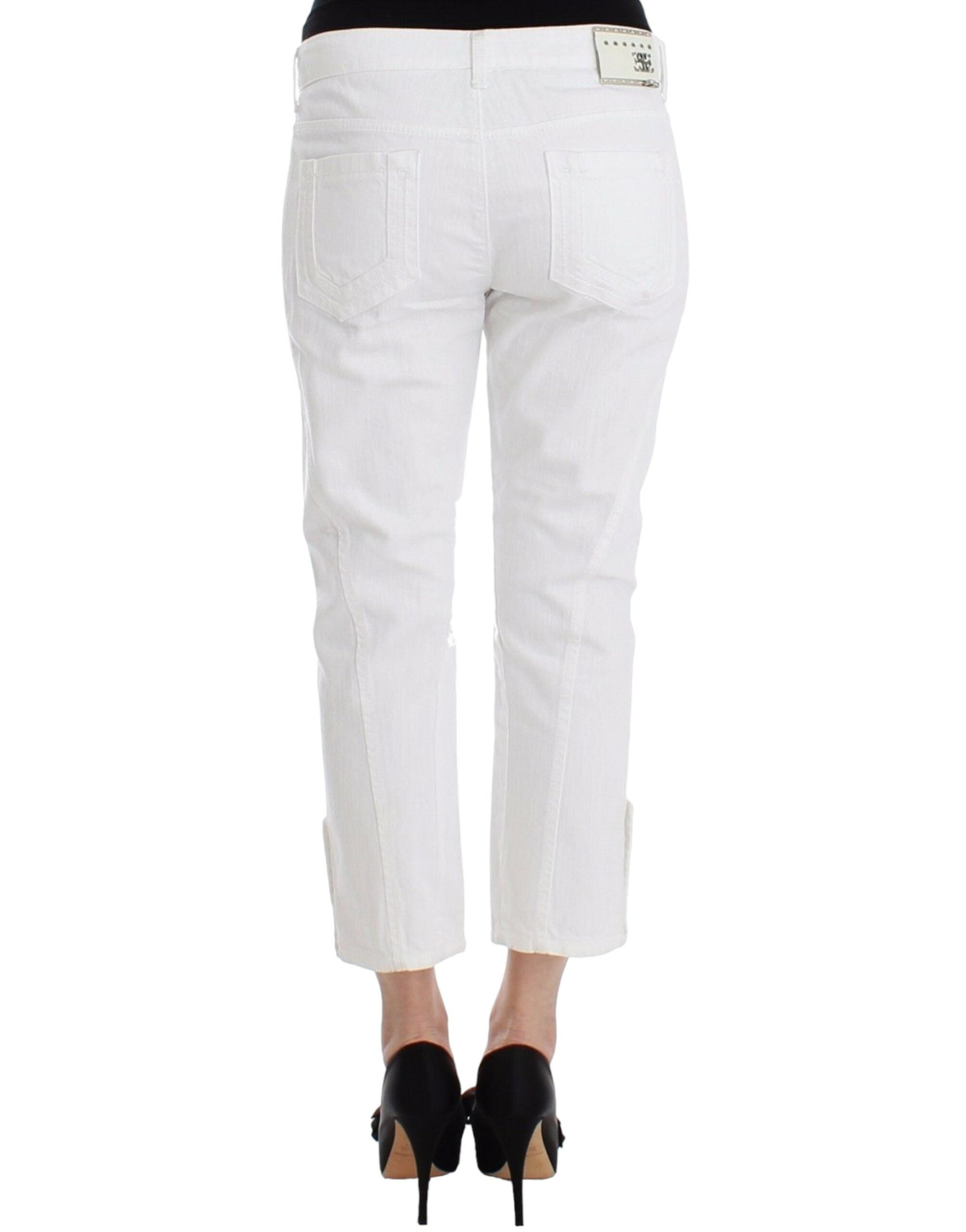 Ermanno Scervino Schicke weiße Cropped-Jeans für anspruchsvollen Stil