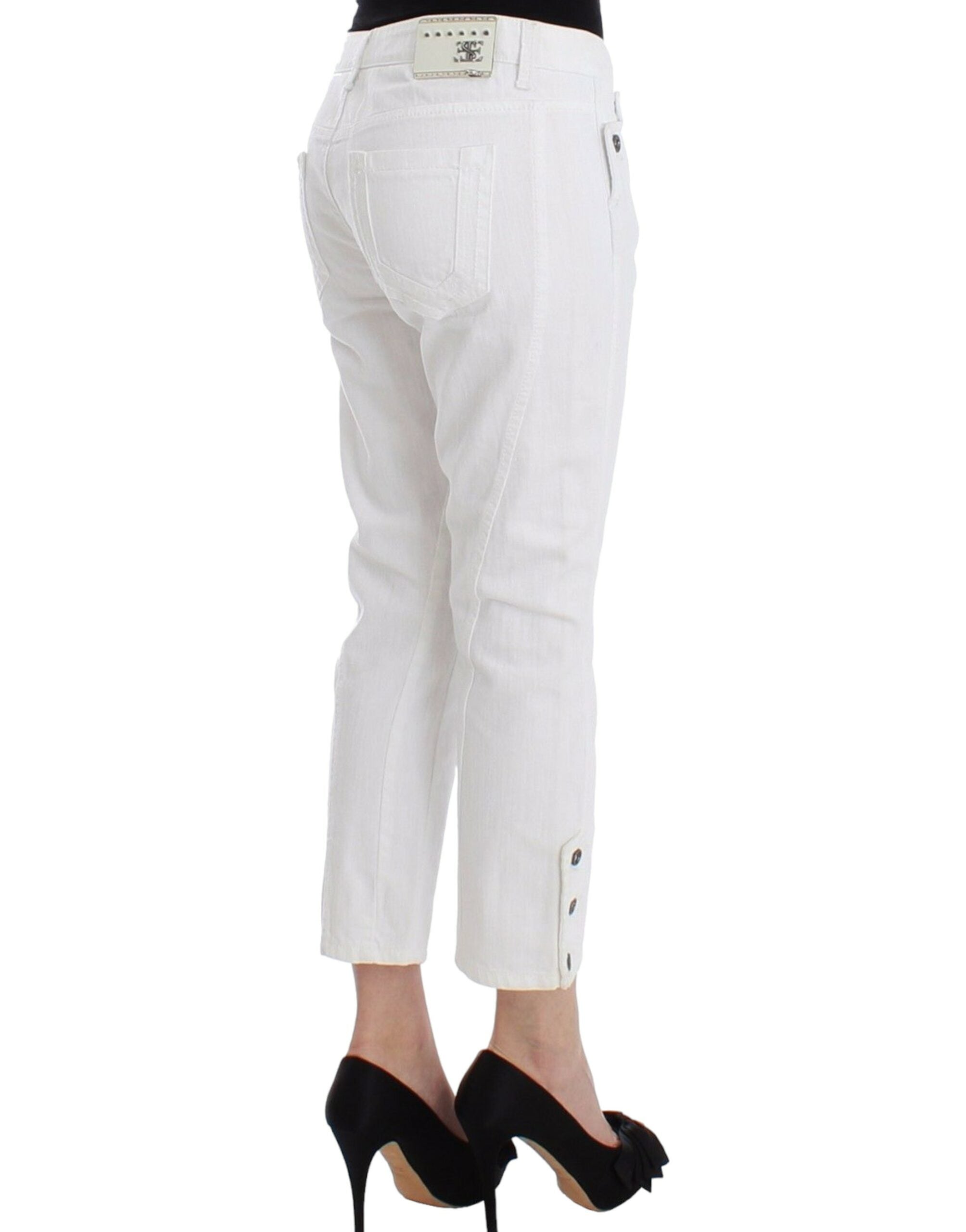 Ermanno Scervino Schicke weiße Cropped-Jeans für anspruchsvollen Stil
