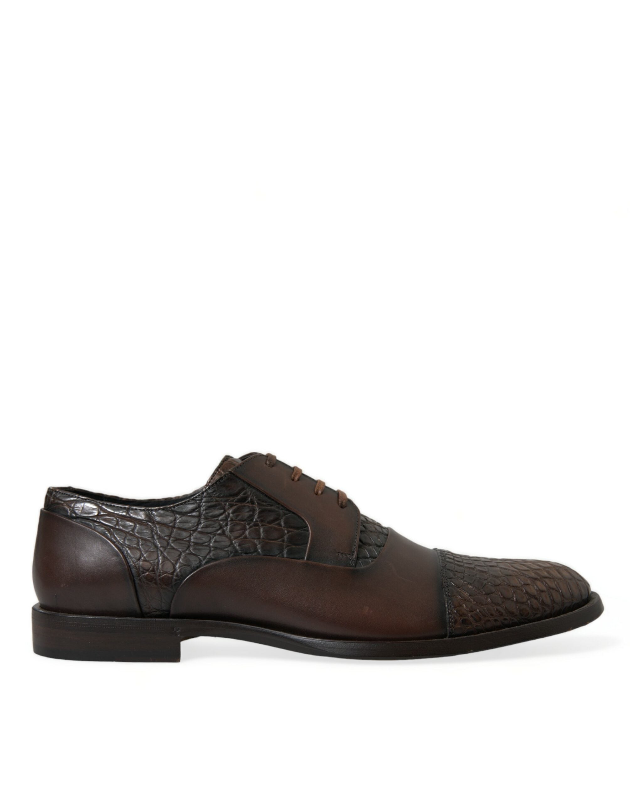 Dolce &amp; Gabbana – Elegante Oxford-Abendschuhe aus strukturiertem Leder
