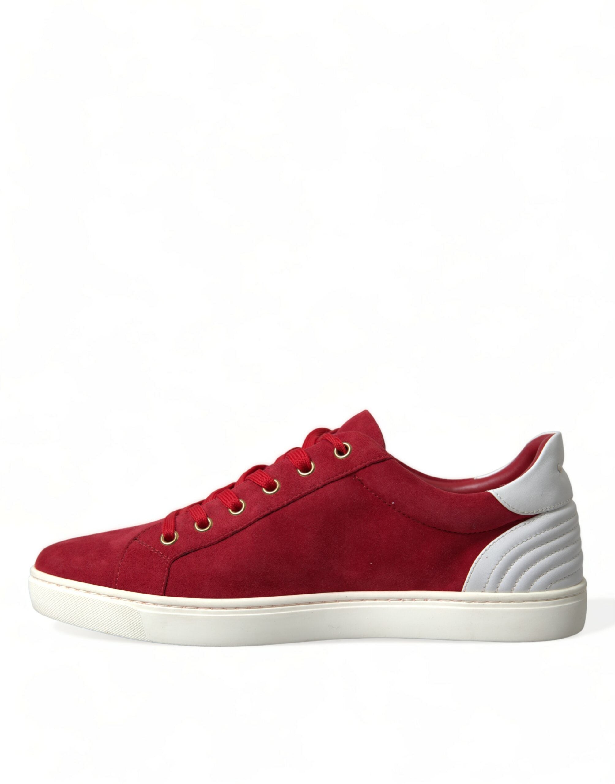 Dolce &amp; Gabbana Elegante rot-weiße Low-Top-Sneaker