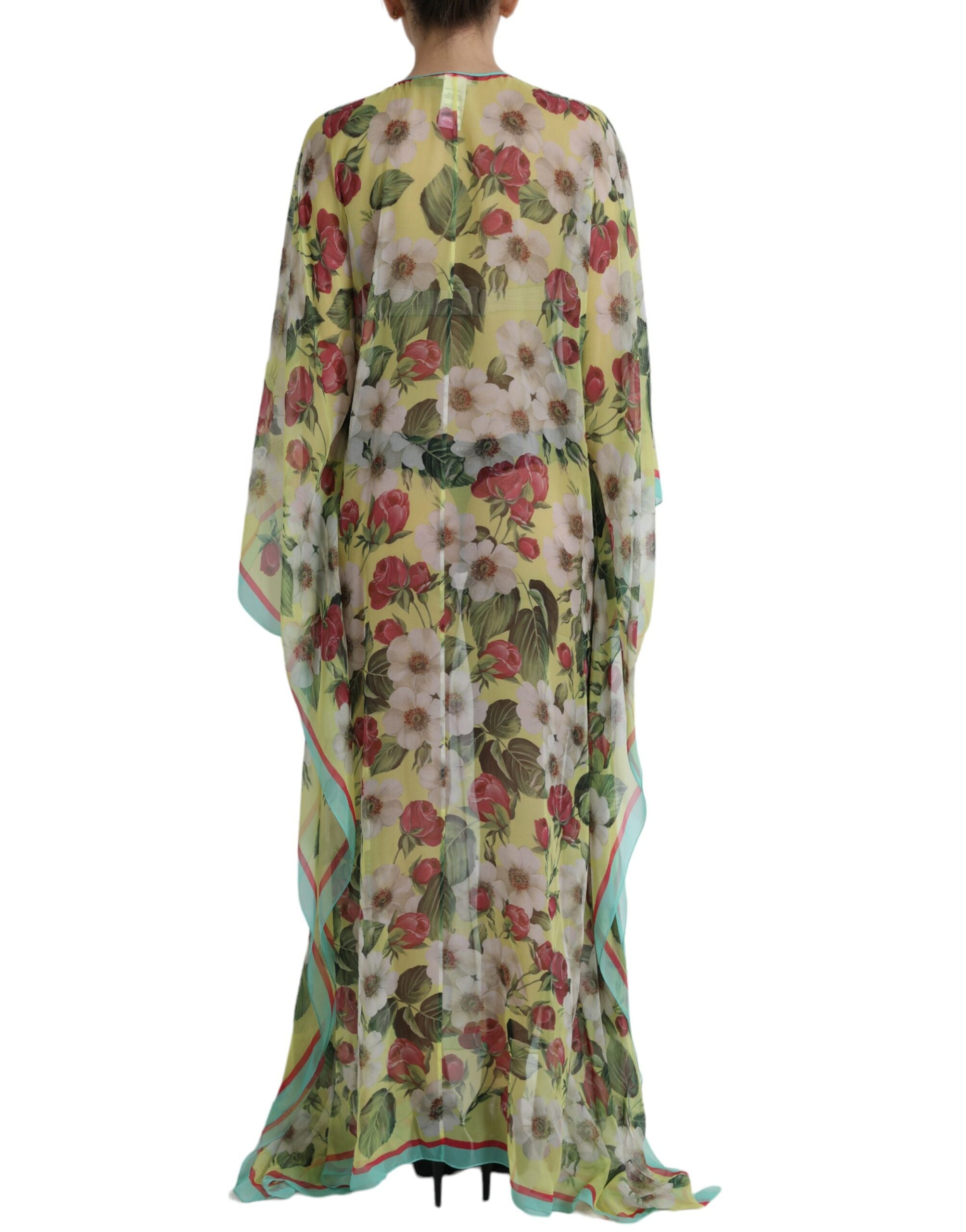 Rochie maxi elegantă din mătase florală Dolce &amp; Gabbana