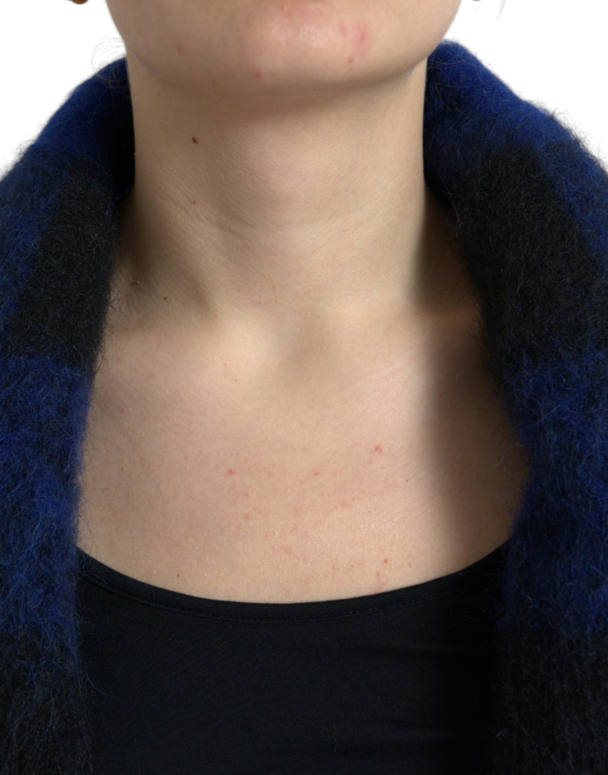 Dolce &amp; Gabbana – Eleganter Poncho-Cardigan mit karierten Fransen