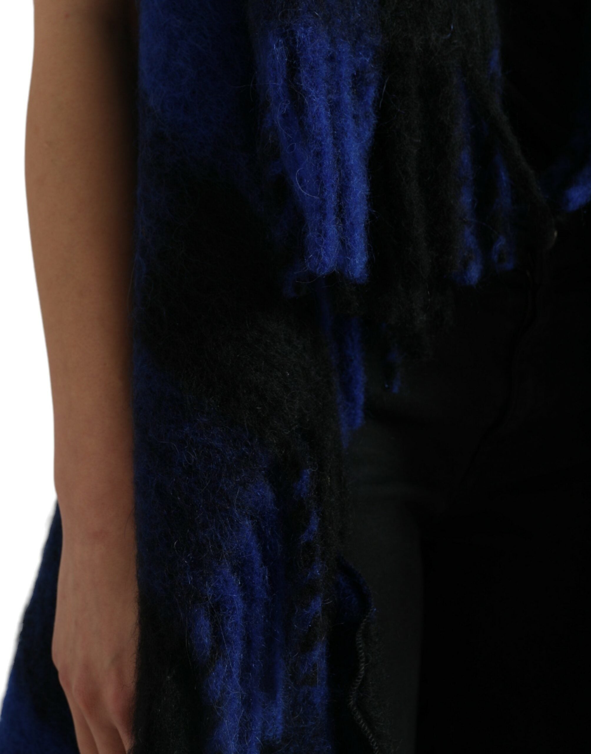 Dolce &amp; Gabbana – Eleganter Poncho-Cardigan mit karierten Fransen