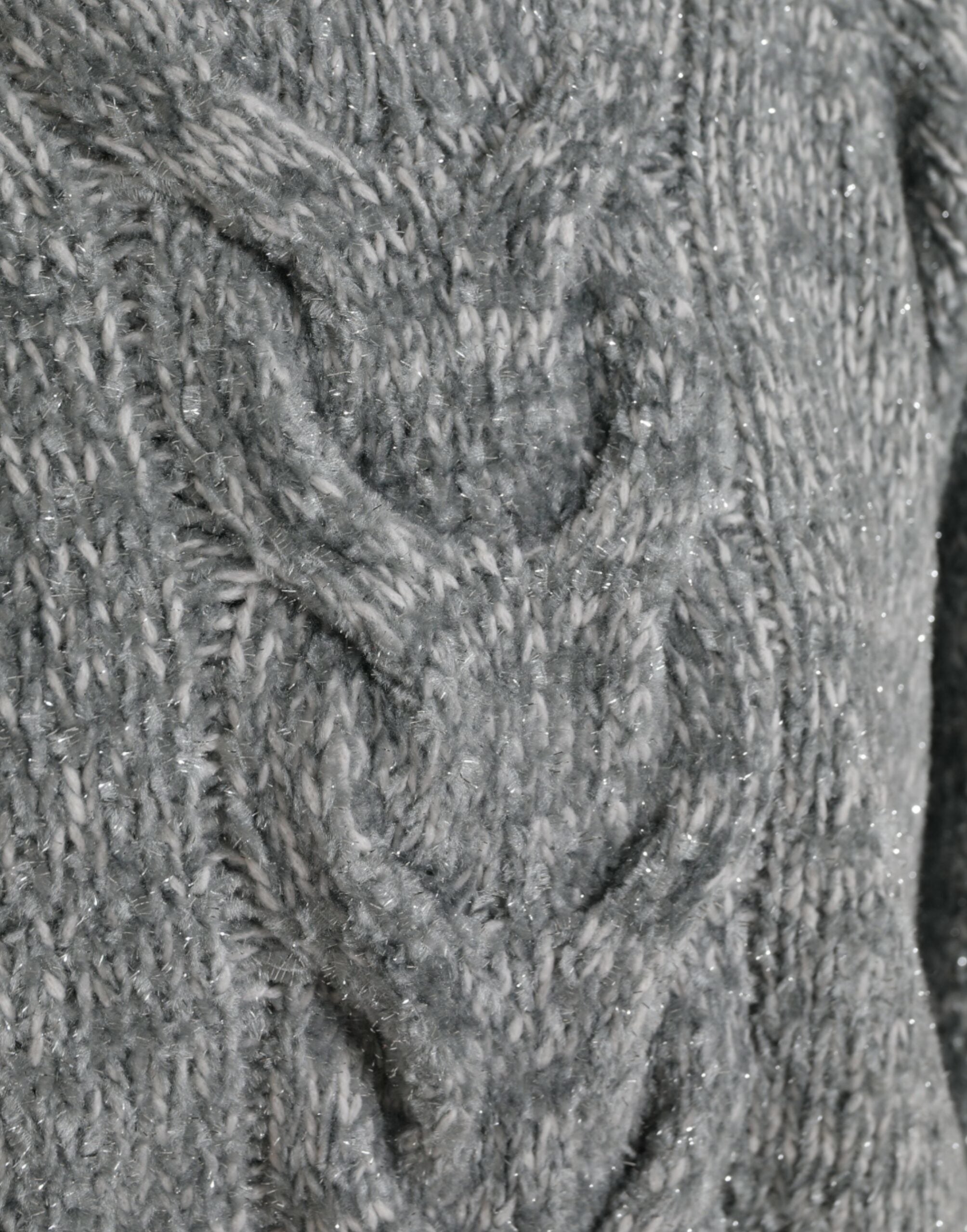 Dolce &amp; Gabbana Eleganter Rollkragenpullover aus grauer Kaschmirmischung