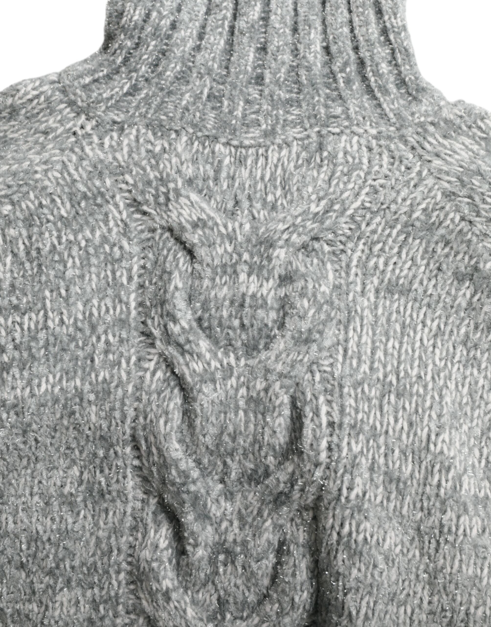 Dolce &amp; Gabbana Eleganter Rollkragenpullover aus grauer Kaschmirmischung