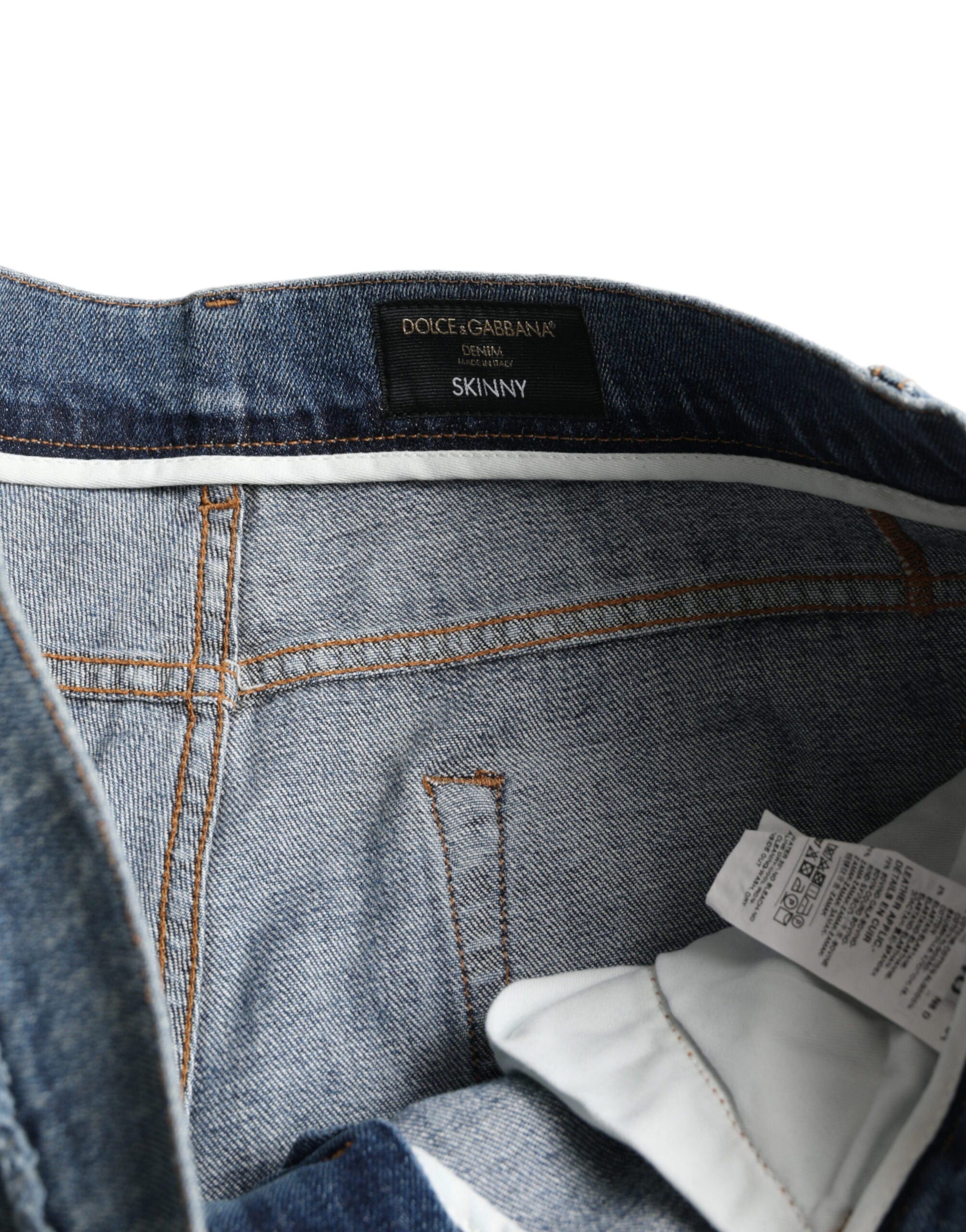 Dolce &amp; Gabbana Schicke, blaue Skinny-Jeans aus Stretch-Denim