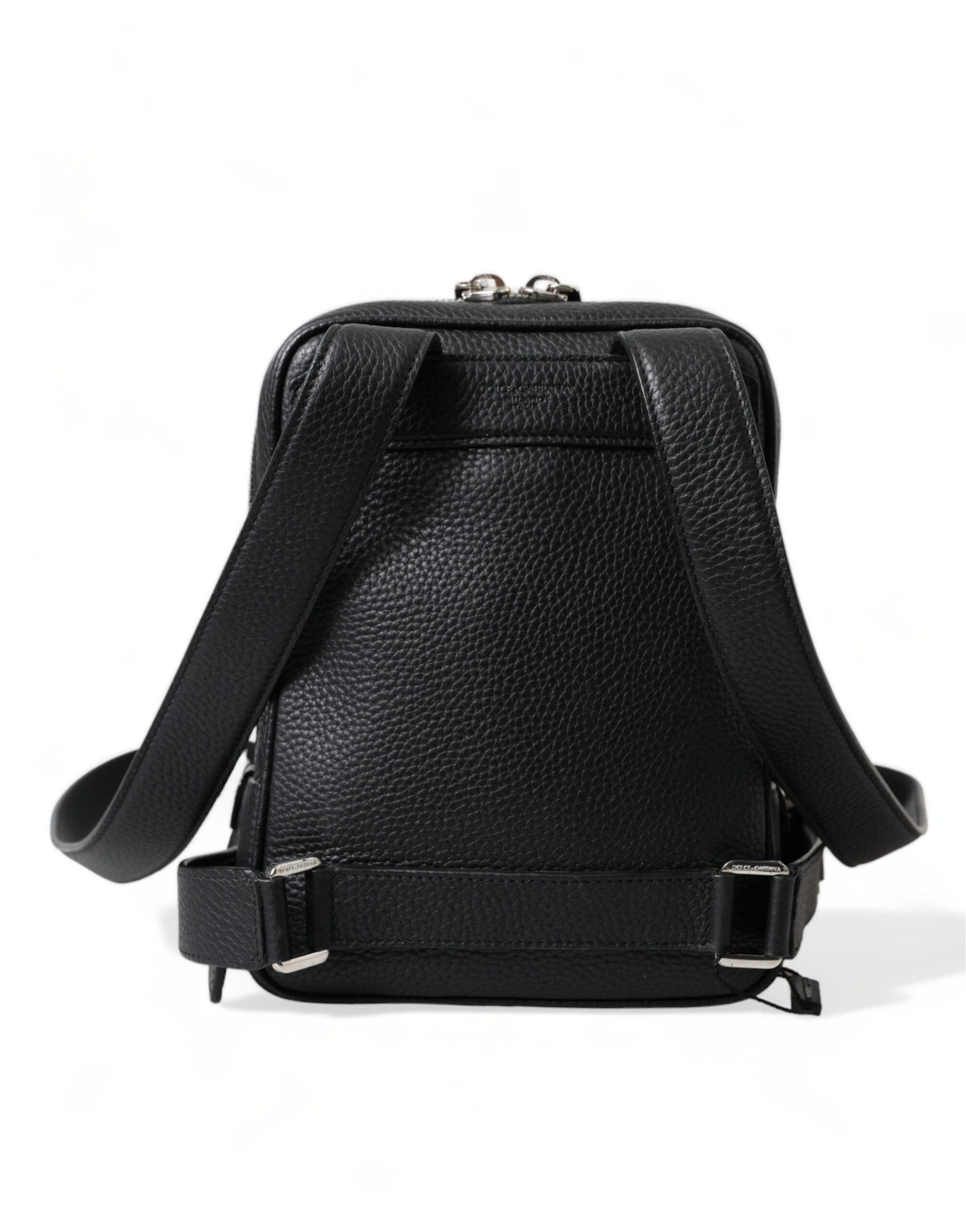Rucsac Dolce &amp; Gabbana Chic Negru din piele de vițel