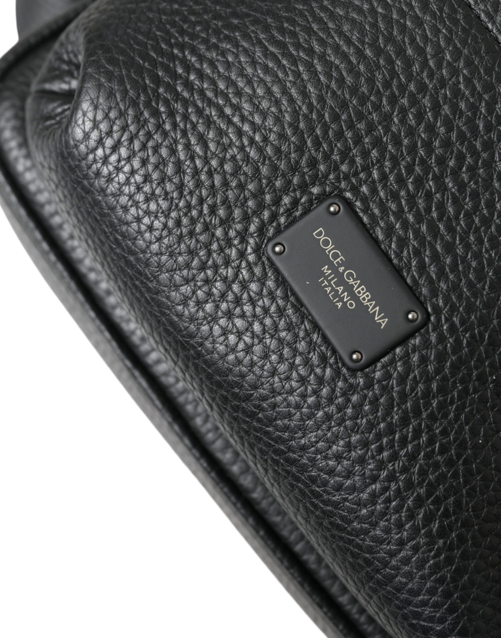 Rucsac Dolce &amp; Gabbana Chic Negru din piele de vițel