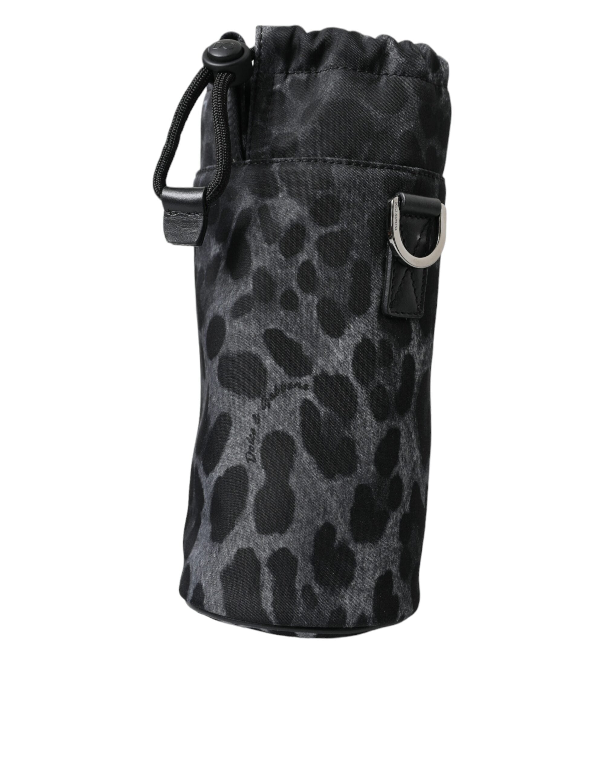 Dolce &amp; Gabbana Chic – Runder Flaschenhalter mit Leopardenmuster
