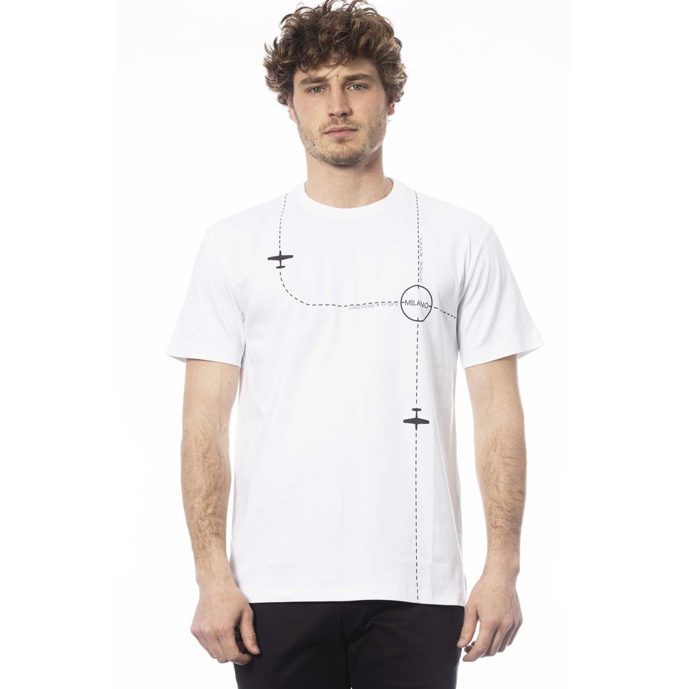 Trussardi Herren-T-Shirt aus weißer Baumwolle