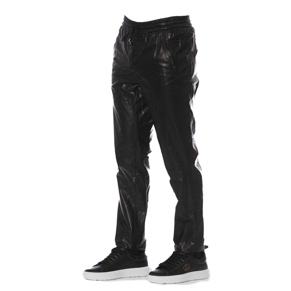 Trussardi Schwarze Lammlederhose für Herren