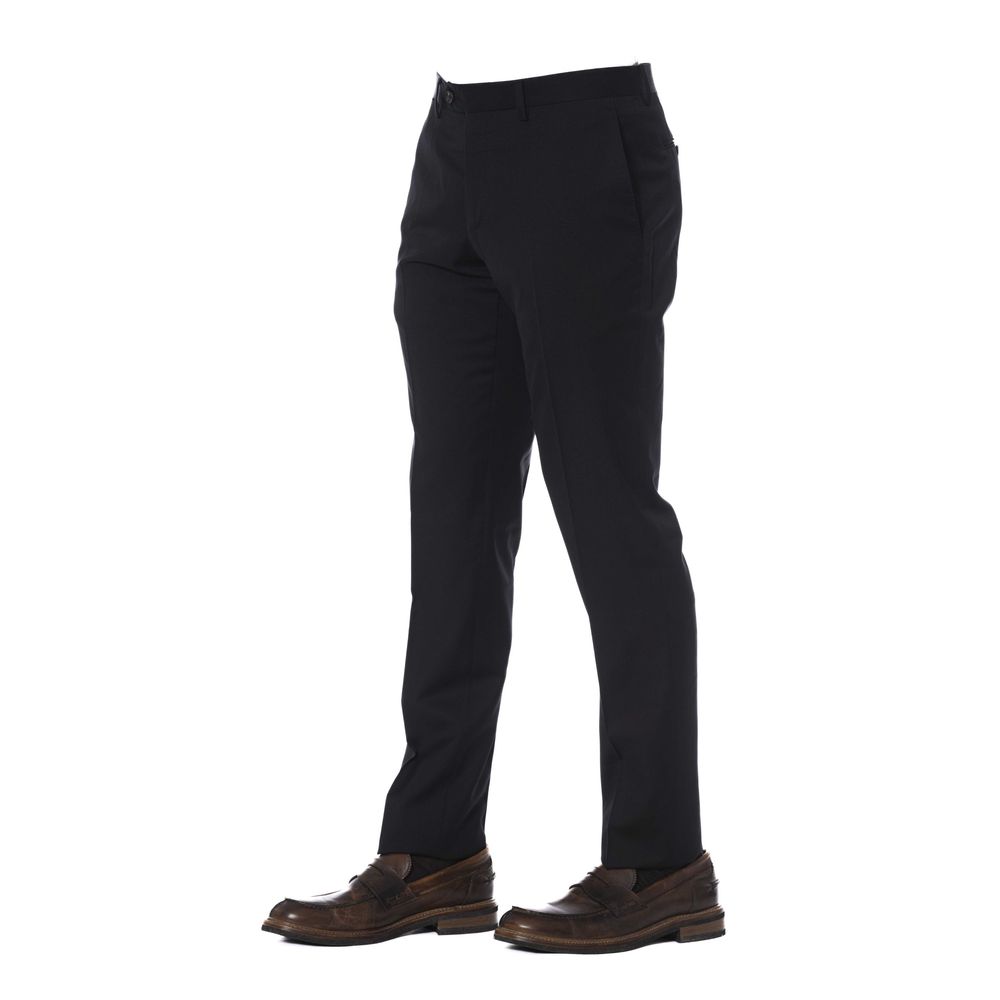 Trussardi Schwarze Herrenhose aus Schurwolle