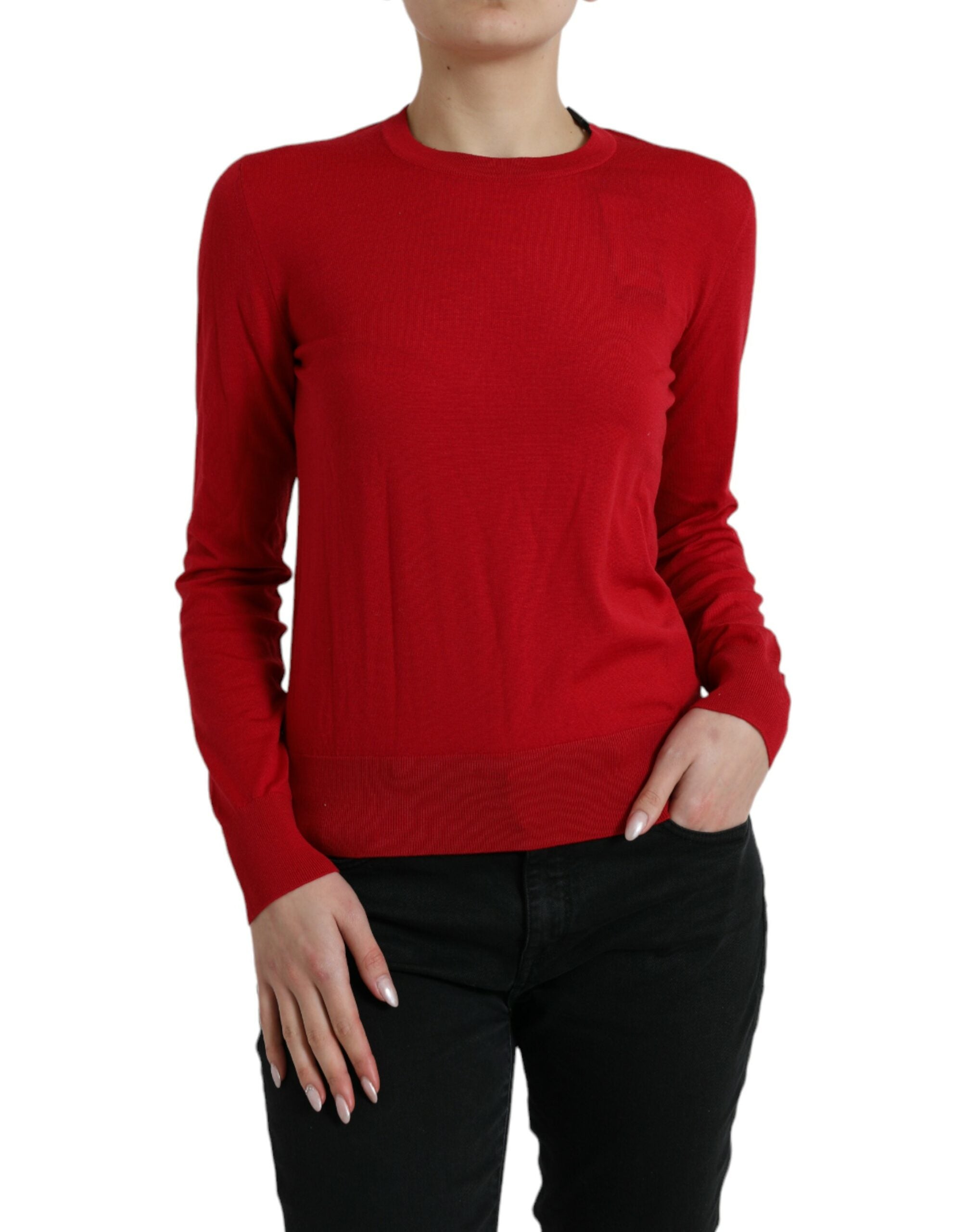 Dolce &amp; Gabbana Strahlend roter Wollpullover