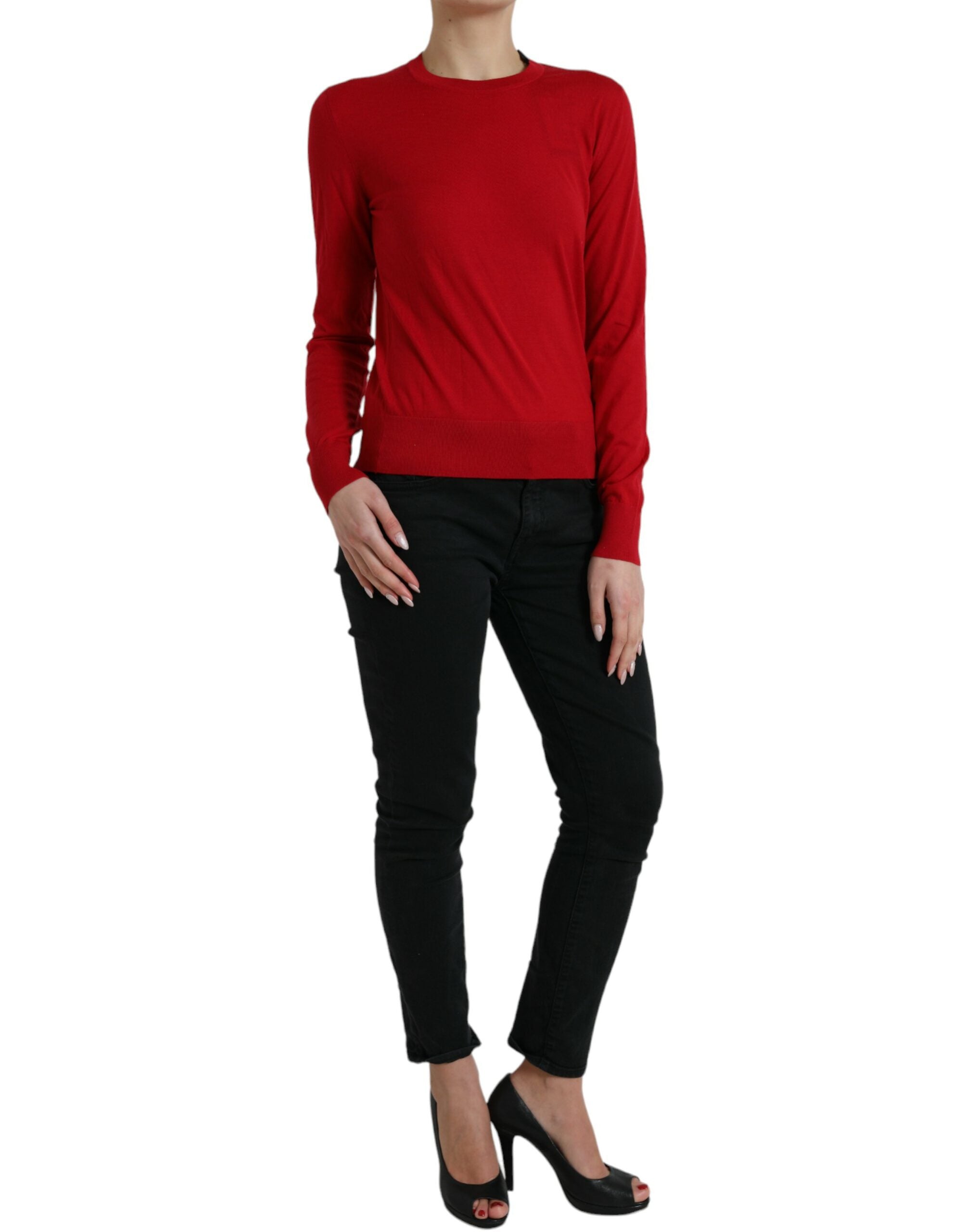 Dolce &amp; Gabbana Strahlend roter Wollpullover