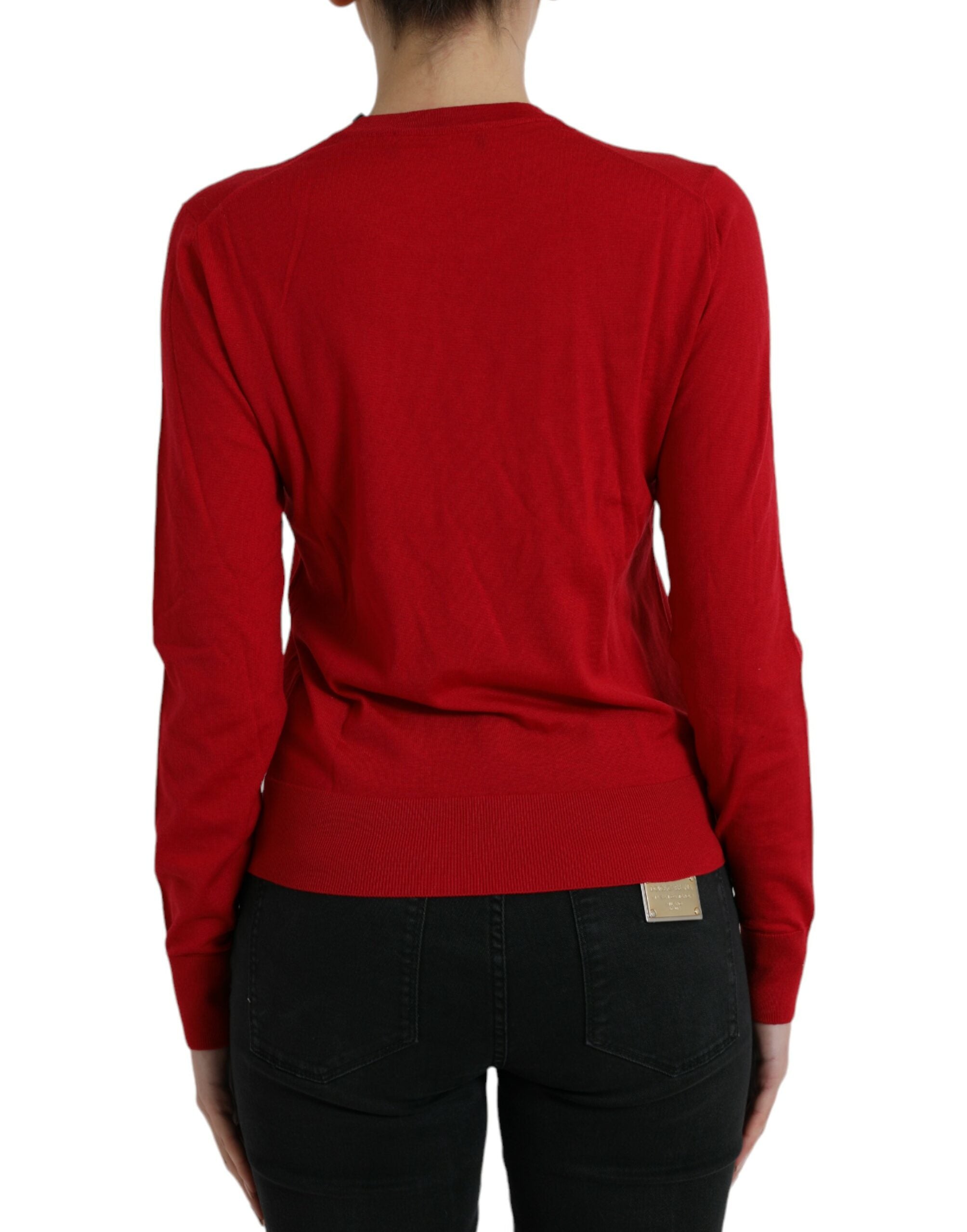Dolce &amp; Gabbana Strahlend roter Wollpullover