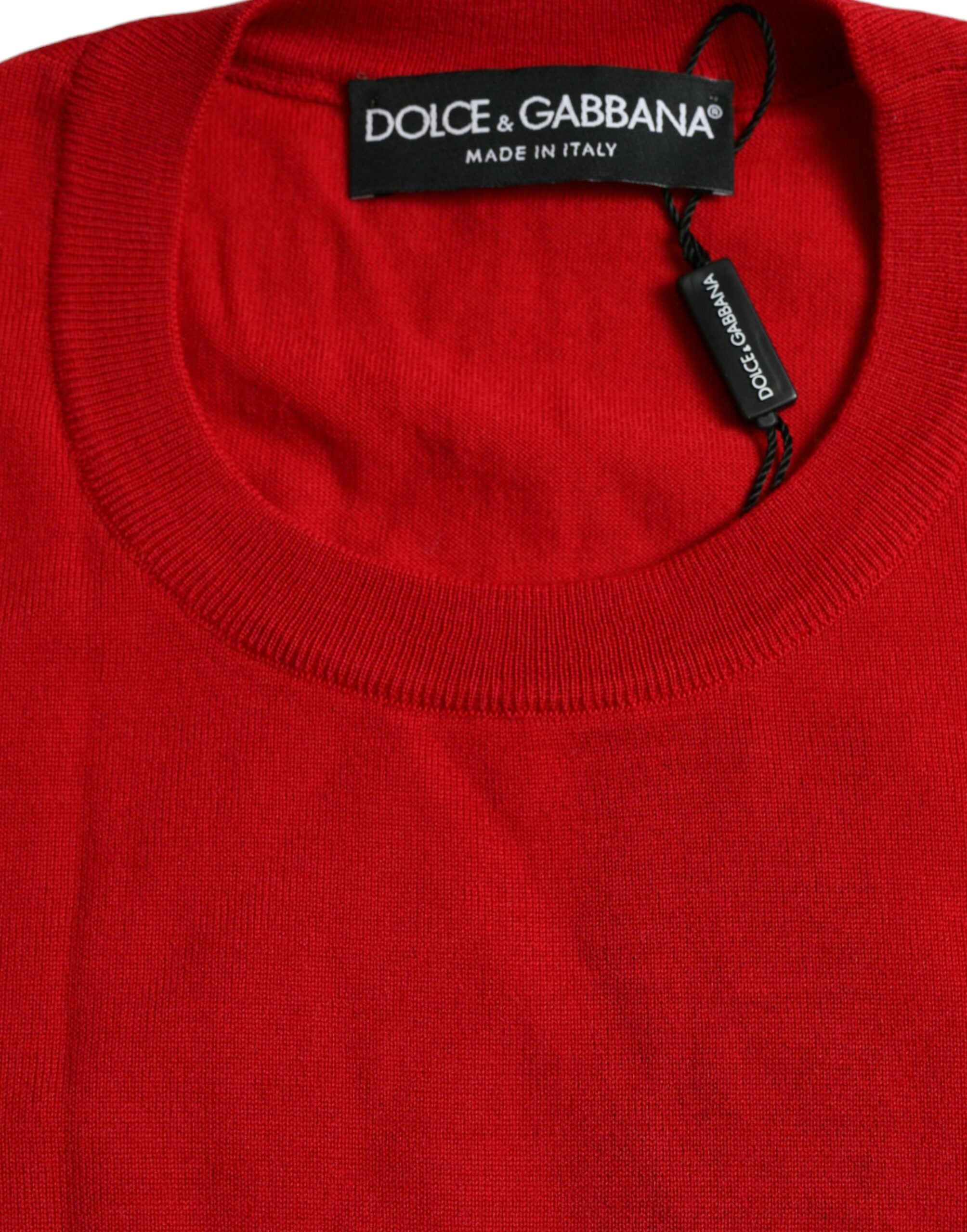 Dolce &amp; Gabbana Strahlend roter Wollpullover