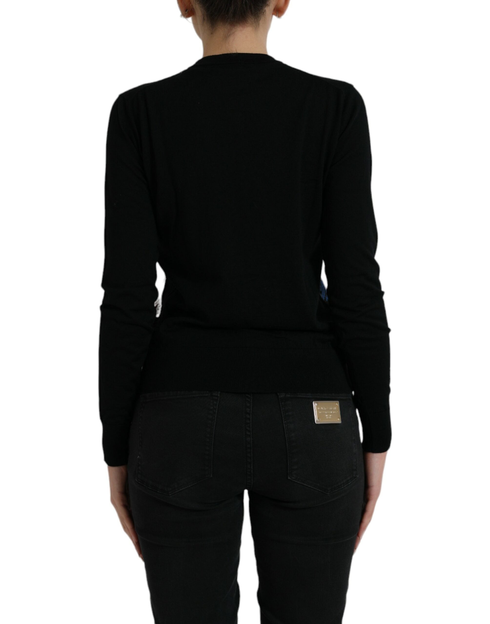 Dolce &amp; Gabbana Eleganter Cardigan aus bedruckter Wolle und Seide
