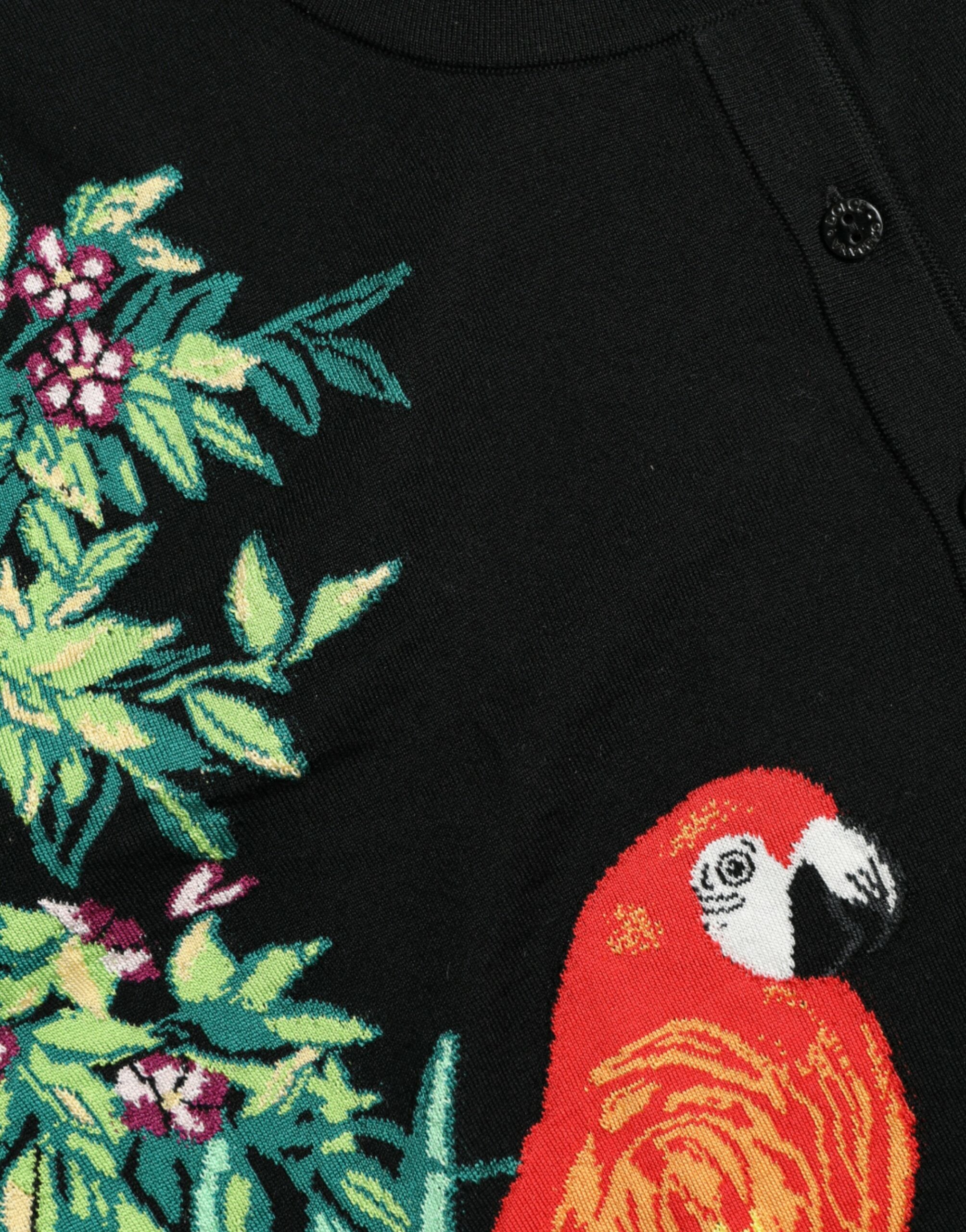 Dolce &amp; Gabbana Eleganter Cardigan aus bedruckter Wolle und Seide