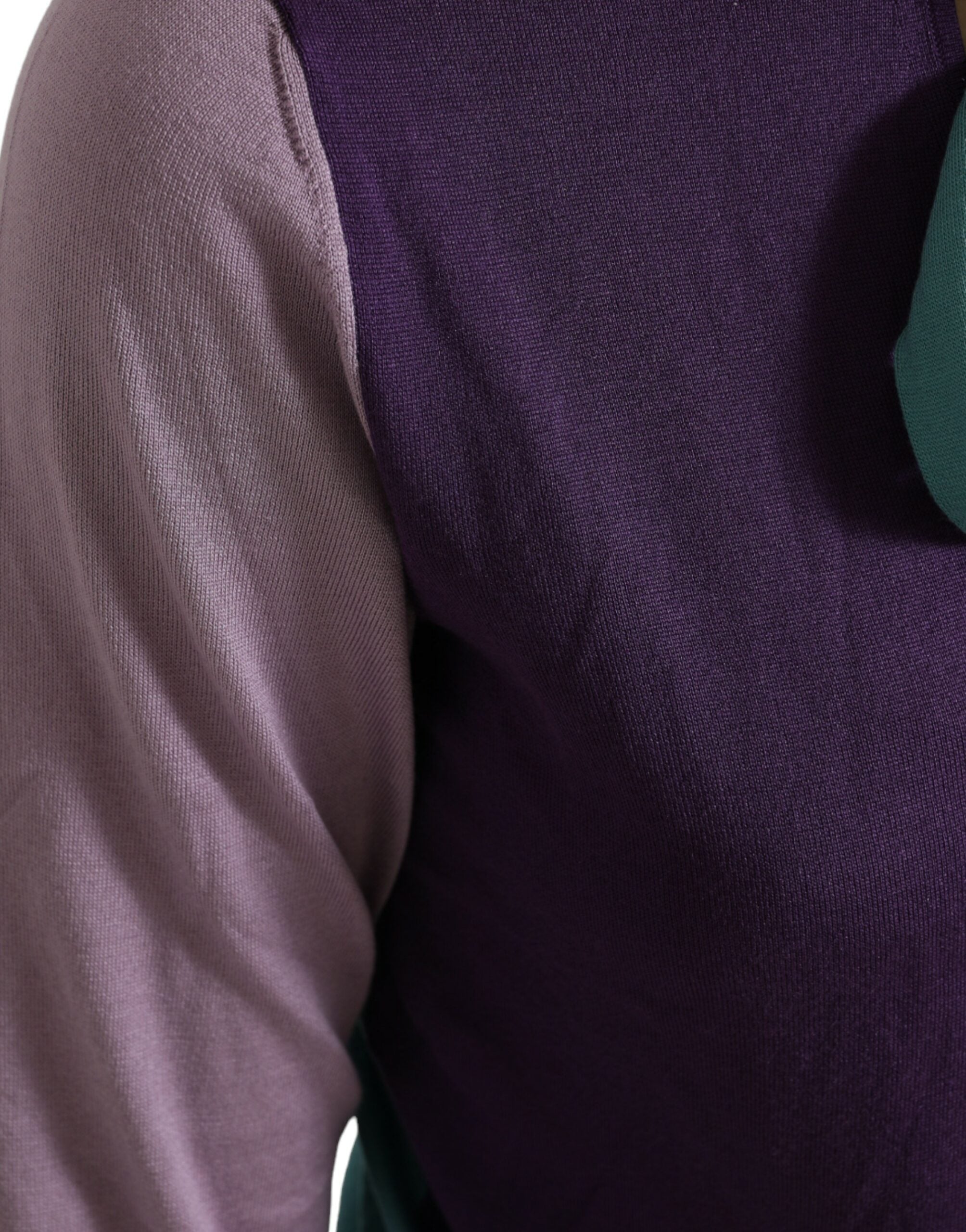 Dolce &amp; Gabbana Mehrfarbiger Seidenpullover mit Schluppe